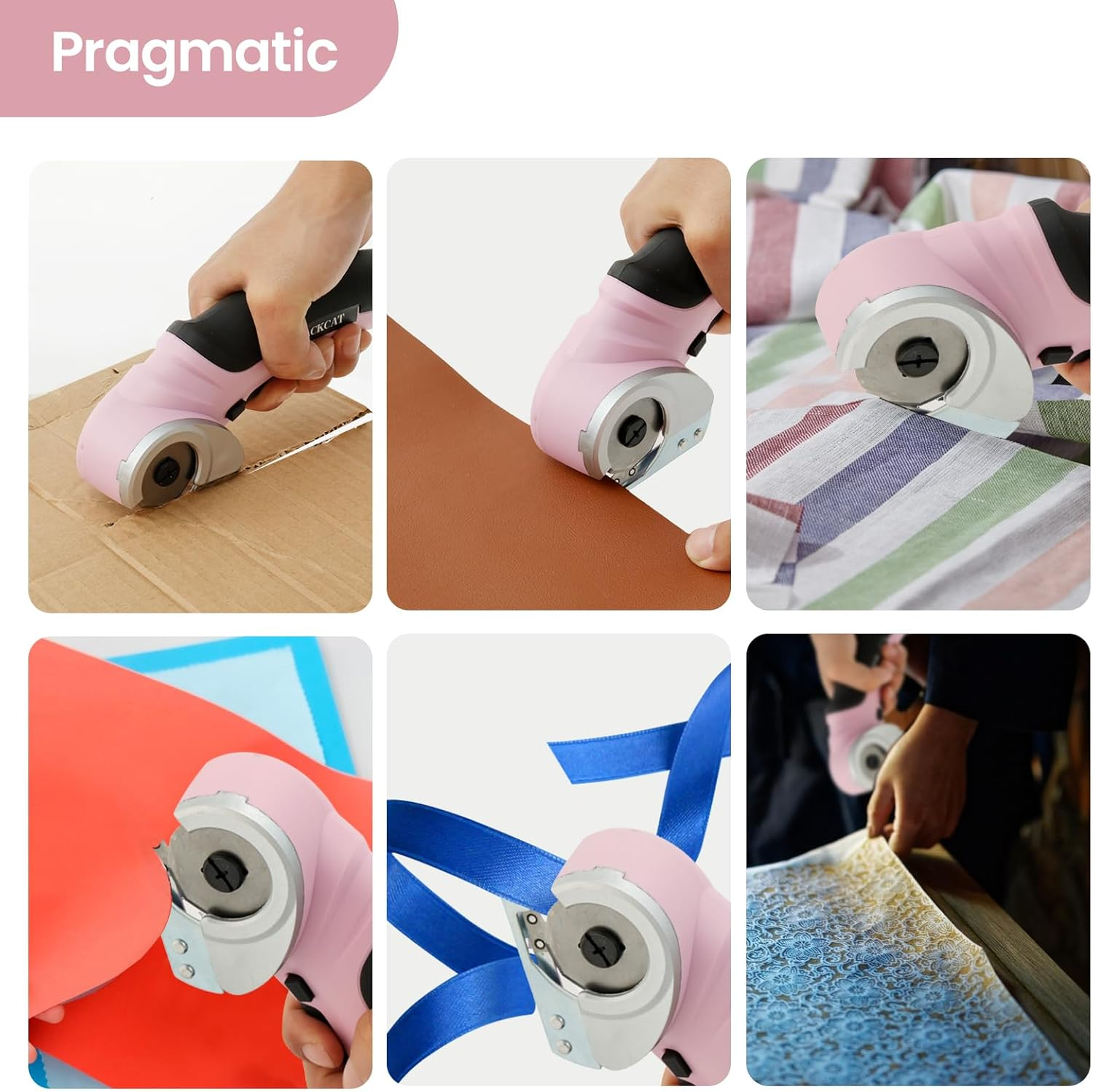 Cordless Electric Scissors, Rechargeable Cardboard Cutter Tool, Fabric Scissor with Safety Lock, Multipurpose Cardboard Box Cutter, Power Rotary Cutter for Cardboard Leather Plastic Mat Felt image number 5