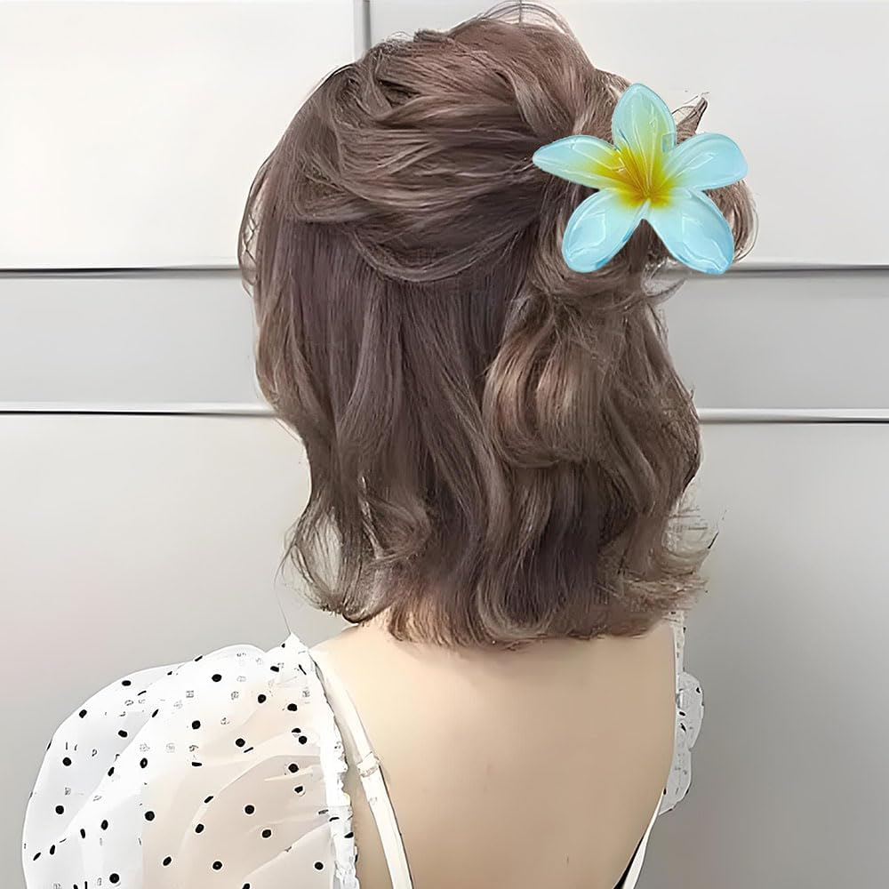 Voarge Pack of 8 Flower Hair Clips, Cute Acrylic Hair Clips for Women Hair, Large Hair Clip for Thick Hair, Strong Hold, Non-Slip Hair Clip for Fixing Hair image number 1