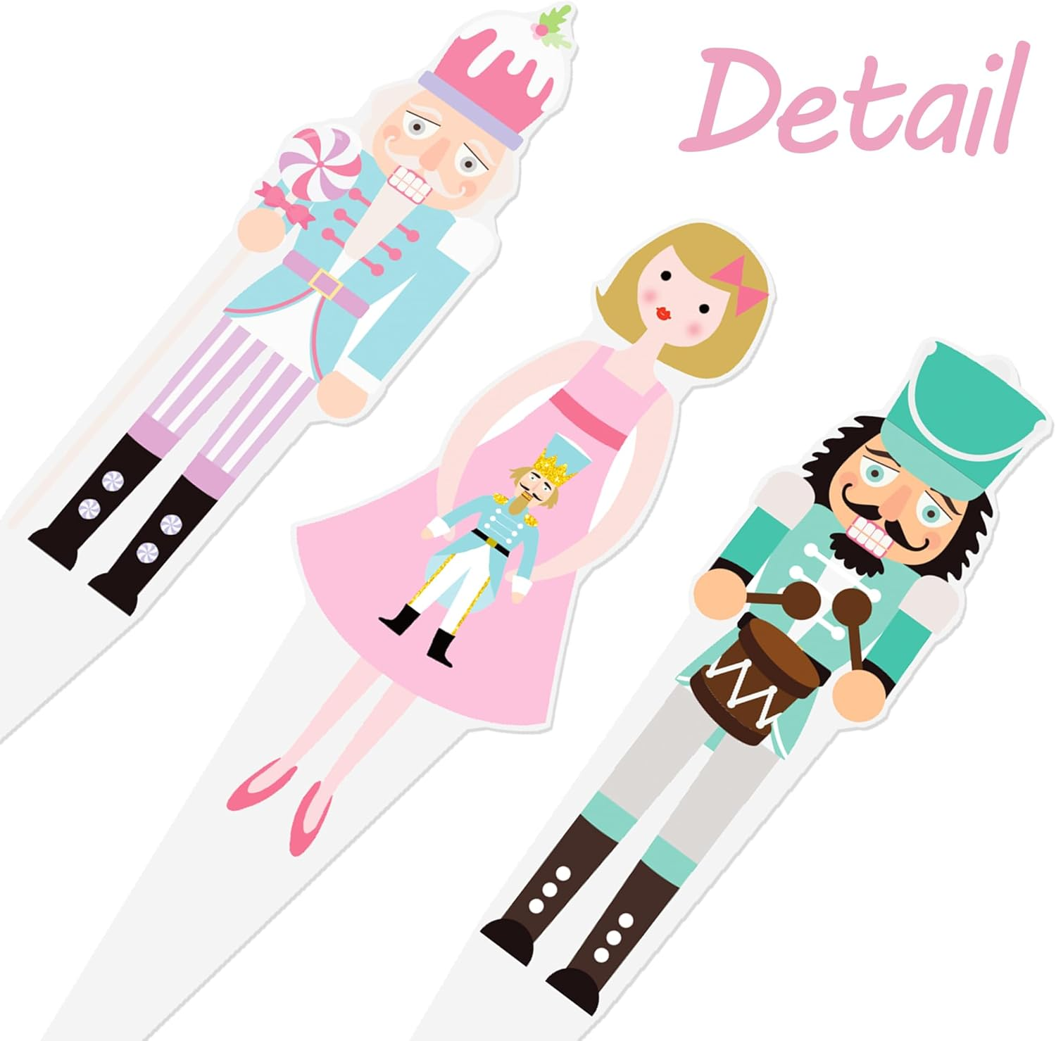 Nutcracker Party Cupcake Decorations 48Pcs Nutcracker Christmas Cupcake Toppers Nutcracker Party Cupcake Picks Christmas Ballet Theme Cake Topper for Winter Holiday Party Dessert Supplies image number 4