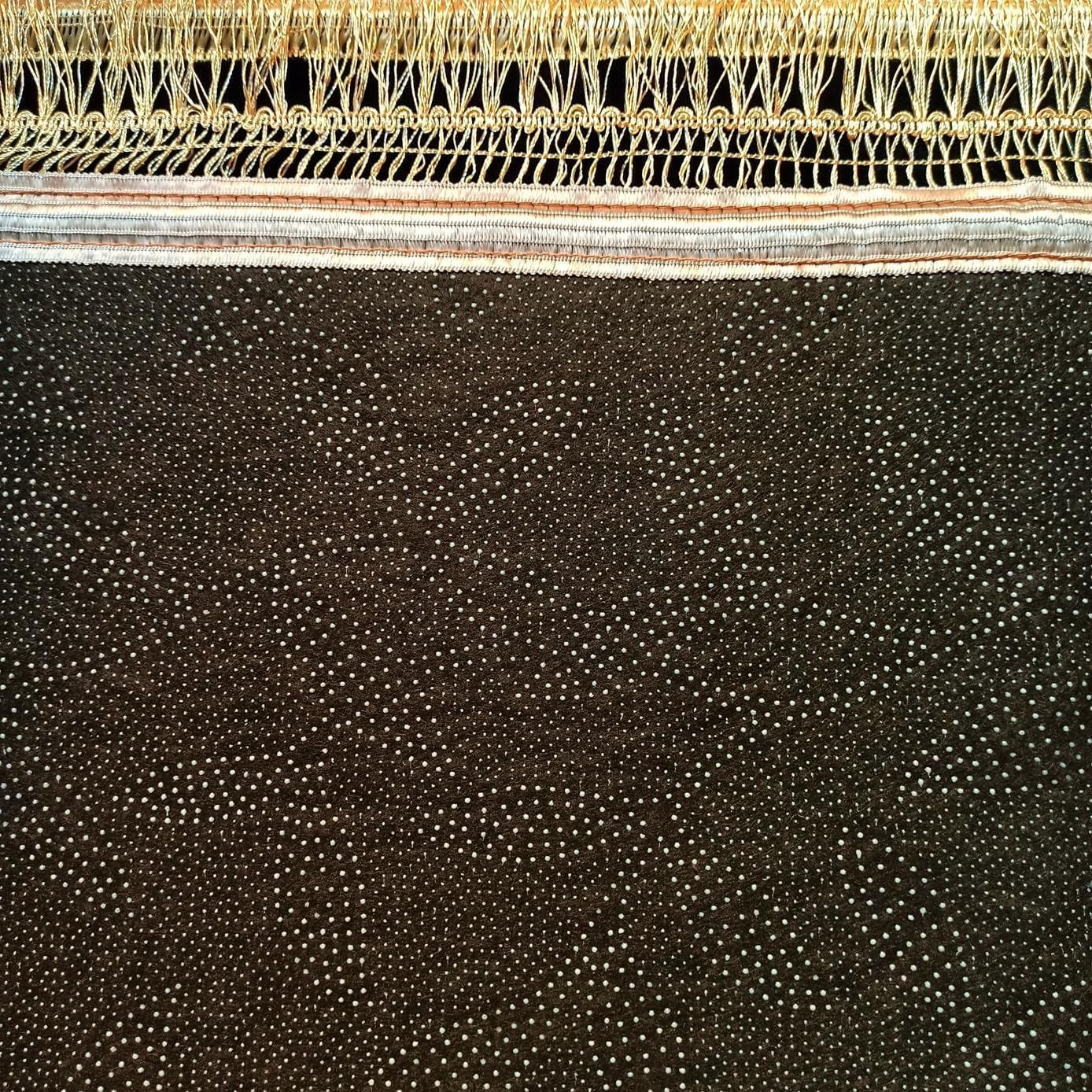 Islamic Prayer Mat 70X110Cm Printed Anti-Slip Velvet Top Muslim Prayer Rug Musalla for Men Women Kids Eid Gift Ramadan Soft Carpet (Black) image number 1