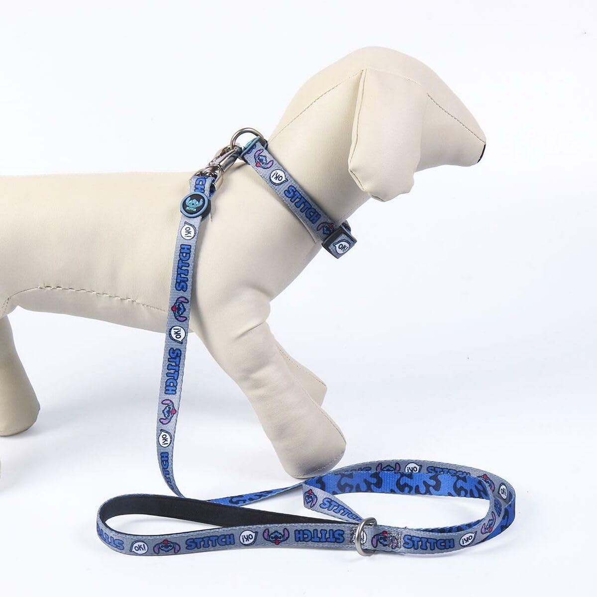 Stitch Premium Dog Collar - Blue - Size XXS-XS - Quick Click Closure - 3D Details - Dog Collar Made of Polyester - Original Product Designed in Spain image number 1