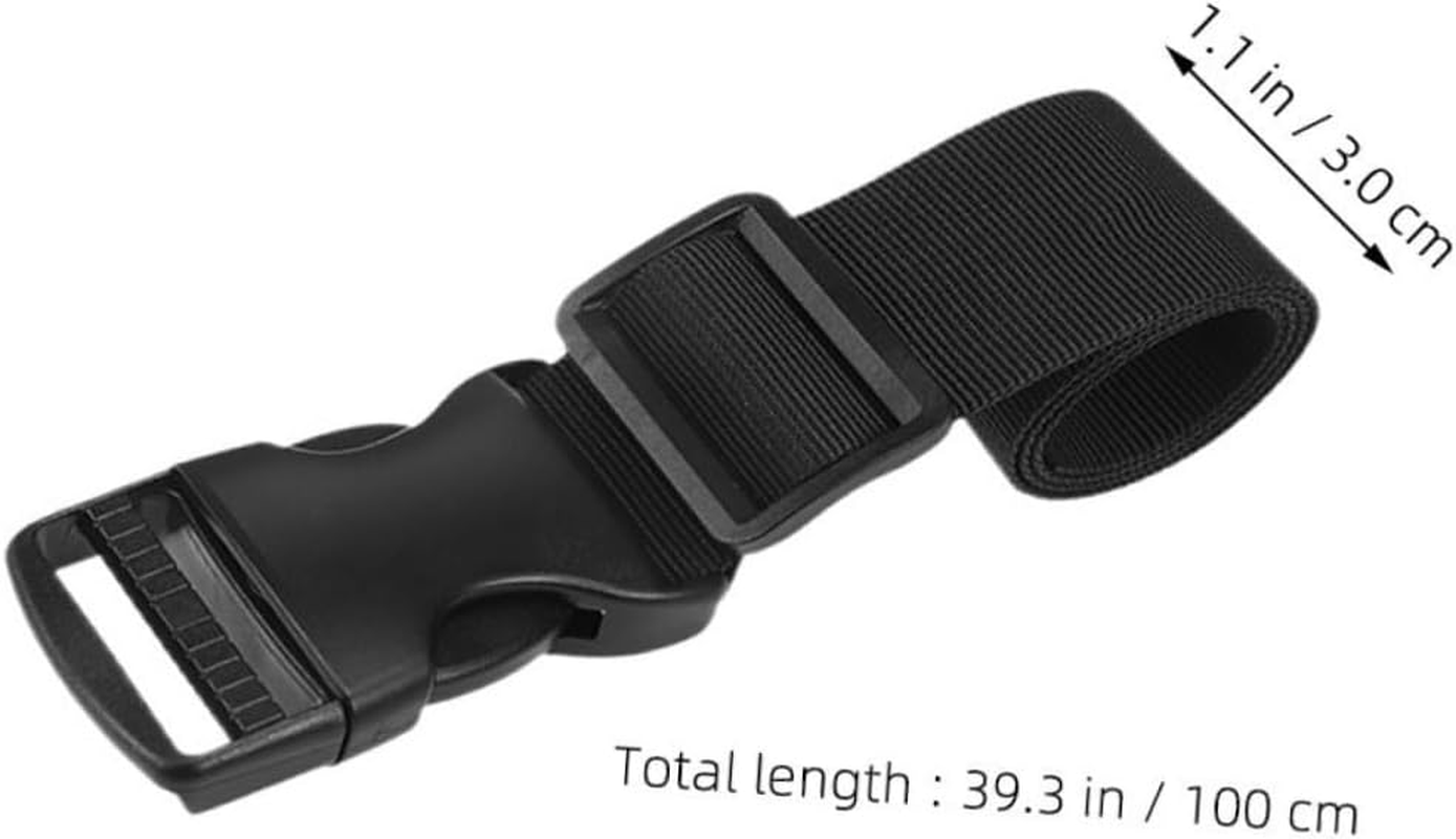 PRETYZOOM Adjustable Nylon Buckle Luggage Straps 4Pcs Set, Outdoor Travel Suitcase Fixing Belts with Quick-Release Buckles, 3Cm X 100Cm Compression Straps for Backpack and Bag Security image number 1
