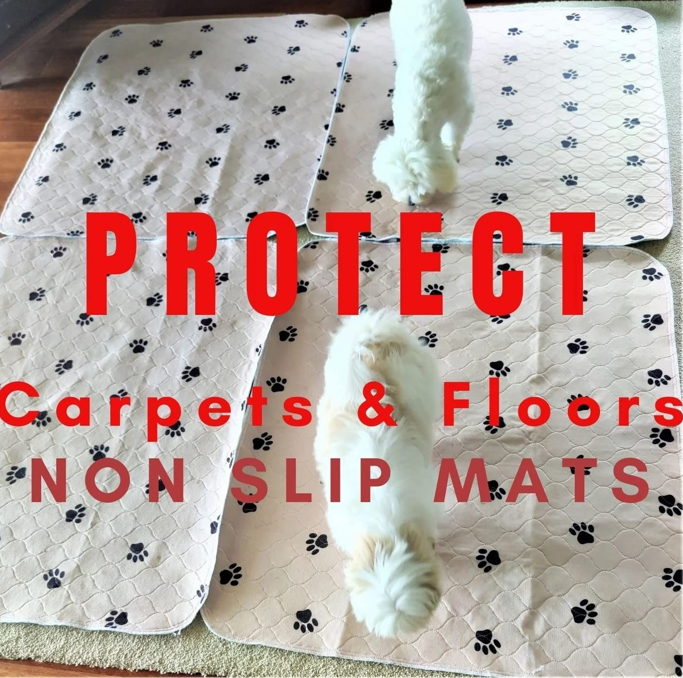 2 Pack XL Washable Whelping Pee Mats, 4 Layers, 80 Cm X 90 Cm or 31" X 35" Aussie Supply, anti Slip Gel Grip Underside Keeps Mat in Place, Suits Car, Truck Back Seat, Dog Mat, Dog Pad, Very Reusable Pee Pads, Totally Waterproof for Cat Litter Box or Cat Litter Tray. Dog Crate or Dog Kennel Very Washable Dog Pee Pad, Wee Pad and Dog Playpens Peepeego Mats. Pet Sofa Protector, Pet Car Mat, Fully Waterproof to 1 Litre. image number 5