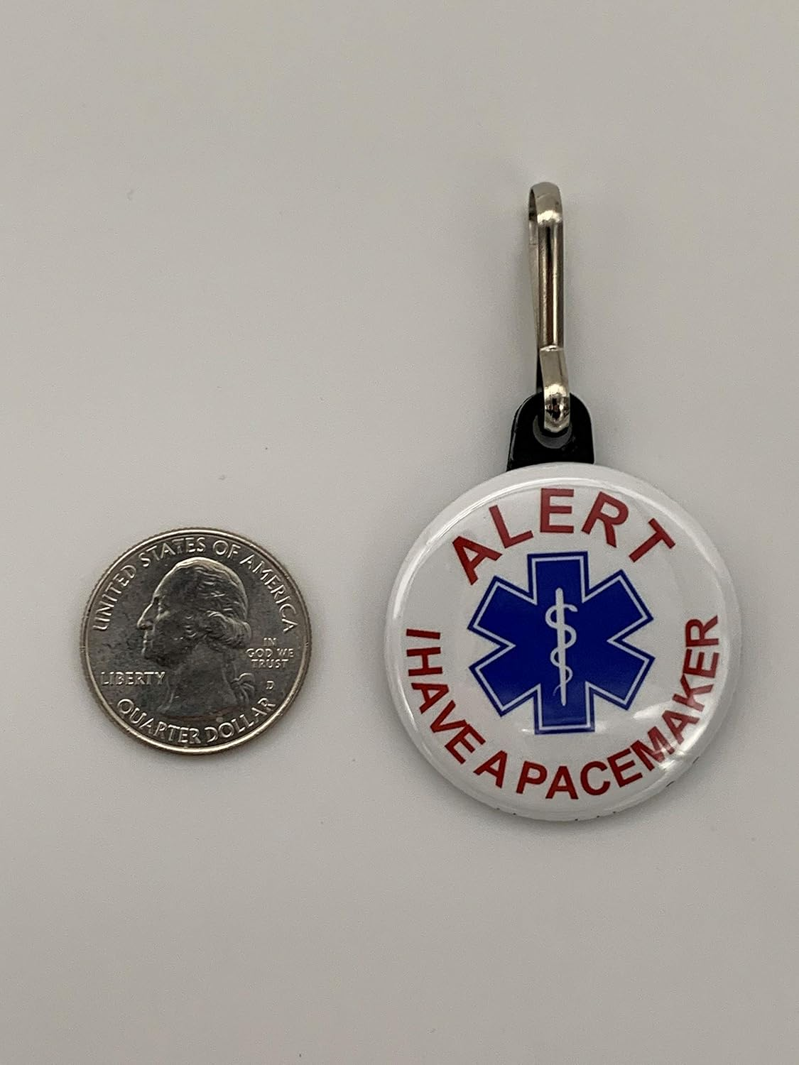 Secure ID I Have Type II Diabetes Button with Snap Clip, Life Alert Button, Medical ID Button for Emergency Situations, Medical Alert for Diabetes Patients (Pacemaker) image number 2