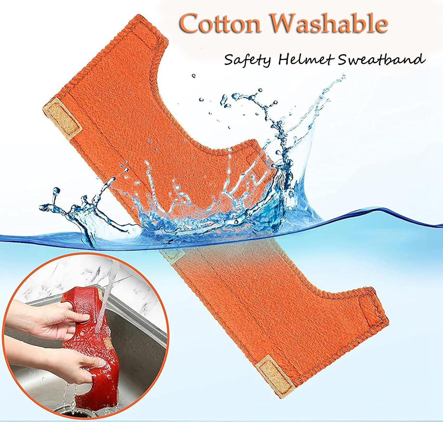 Hardhat Sweatbands, WADY 4 Pcs Hardhat Sweatbands,Welding Brown Sweatband Hard Hat Headbands Inner Layer Made of Air-Cushioned Foam to Store Excess Sweat for Welding Helmets Cycle Ricing Hard Hat image number 3