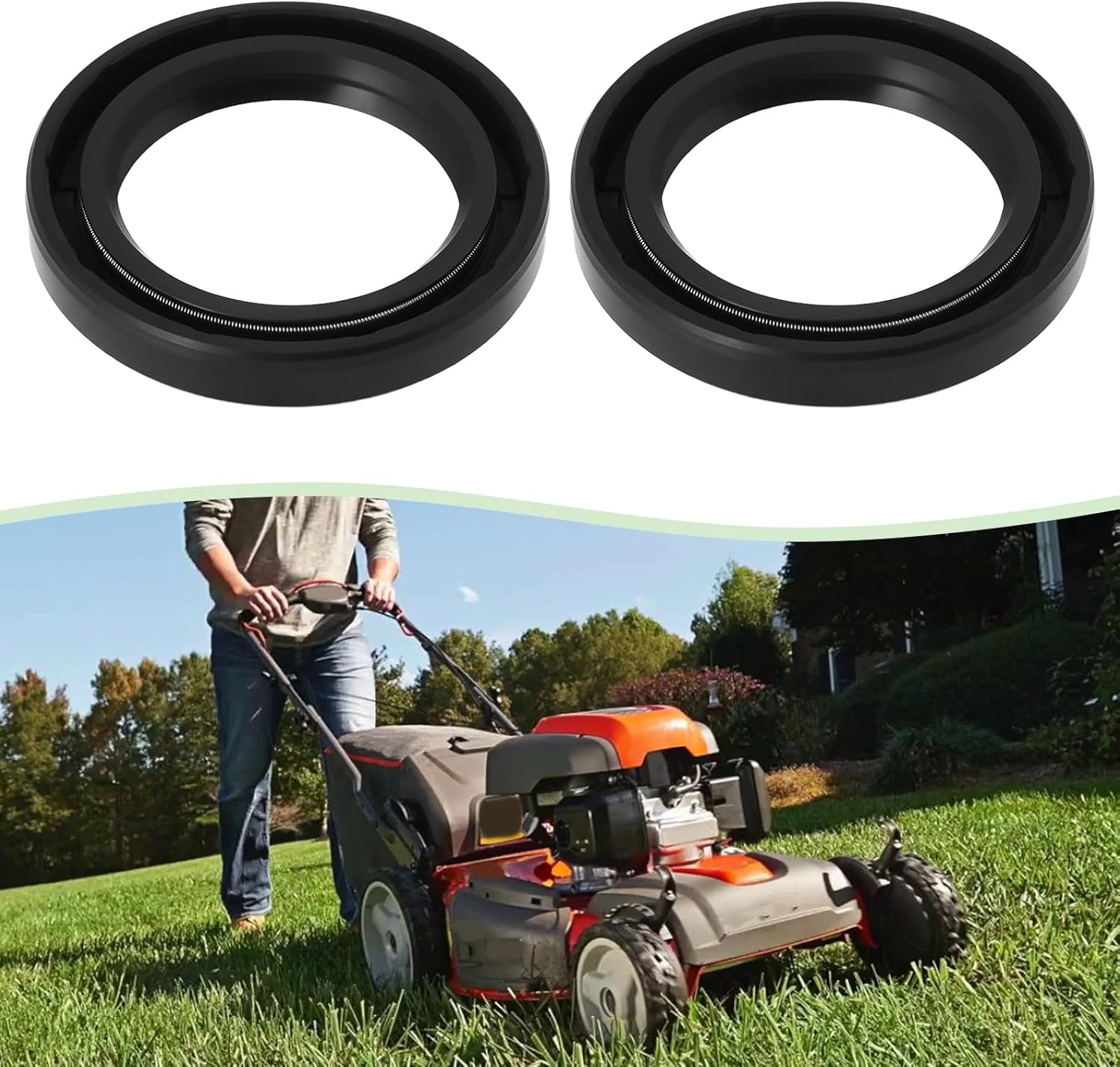 SG Store 2Pcs Equipment Oil Seal 28 * 41.25 * 6Mm Replacement Part 91202-ZL8-003 Compatible with Honda for Lawn Mowers Generators Water Pumps image number 2