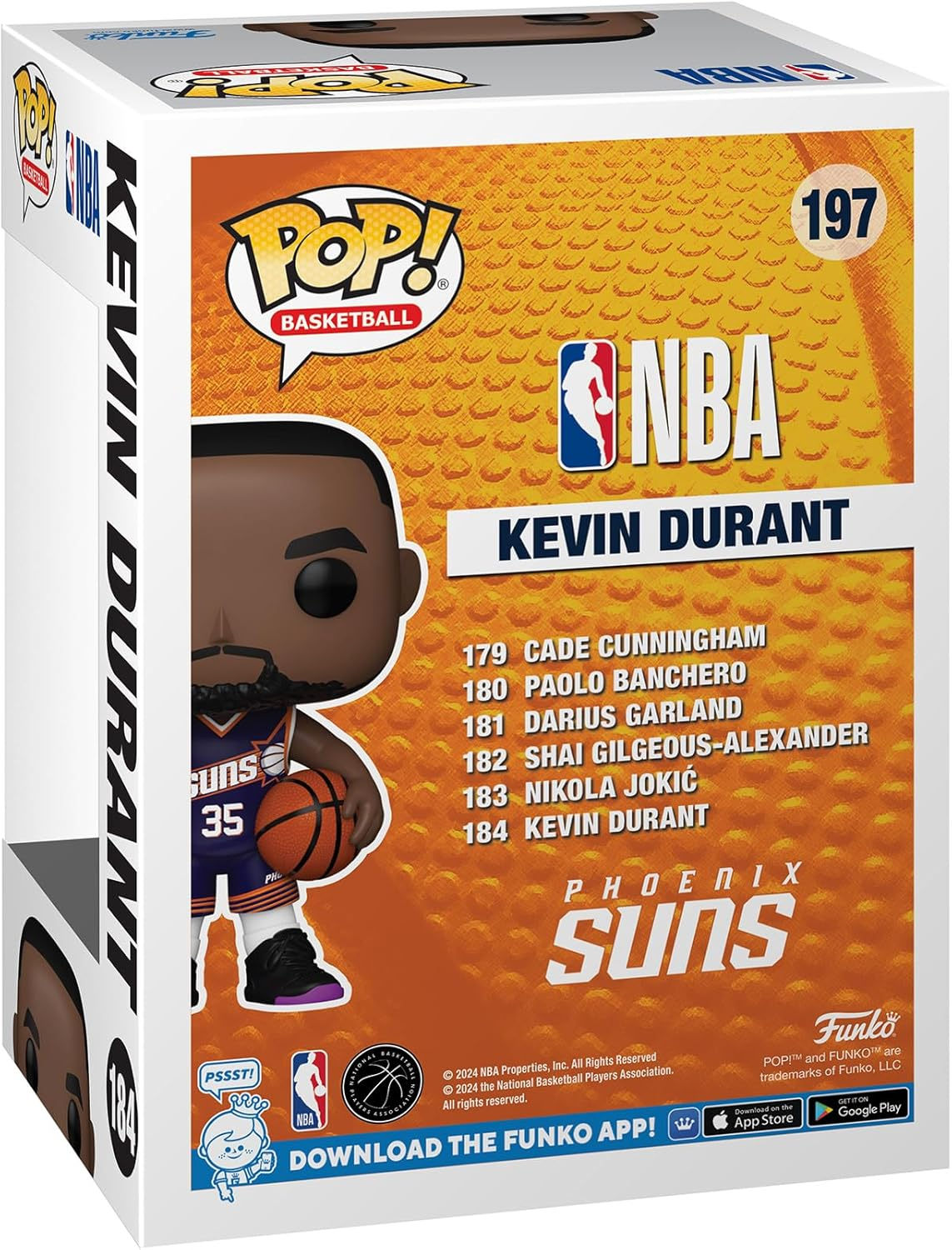 Funko Pop! NBA Suns Kevin Durant US Exclusive Vinyl Figure image number 2