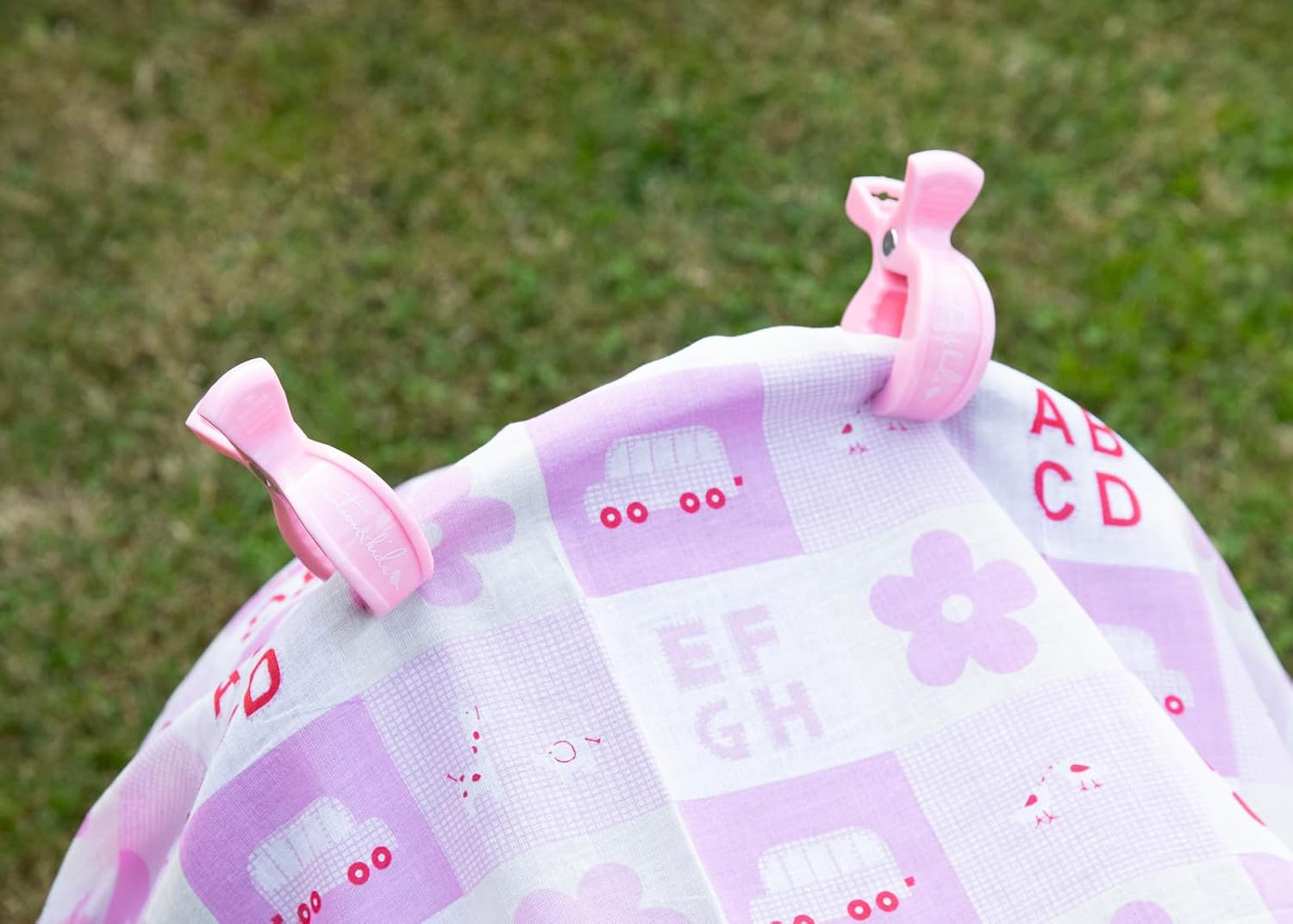 Emotion & Kids Pram Clips Pair, Pink