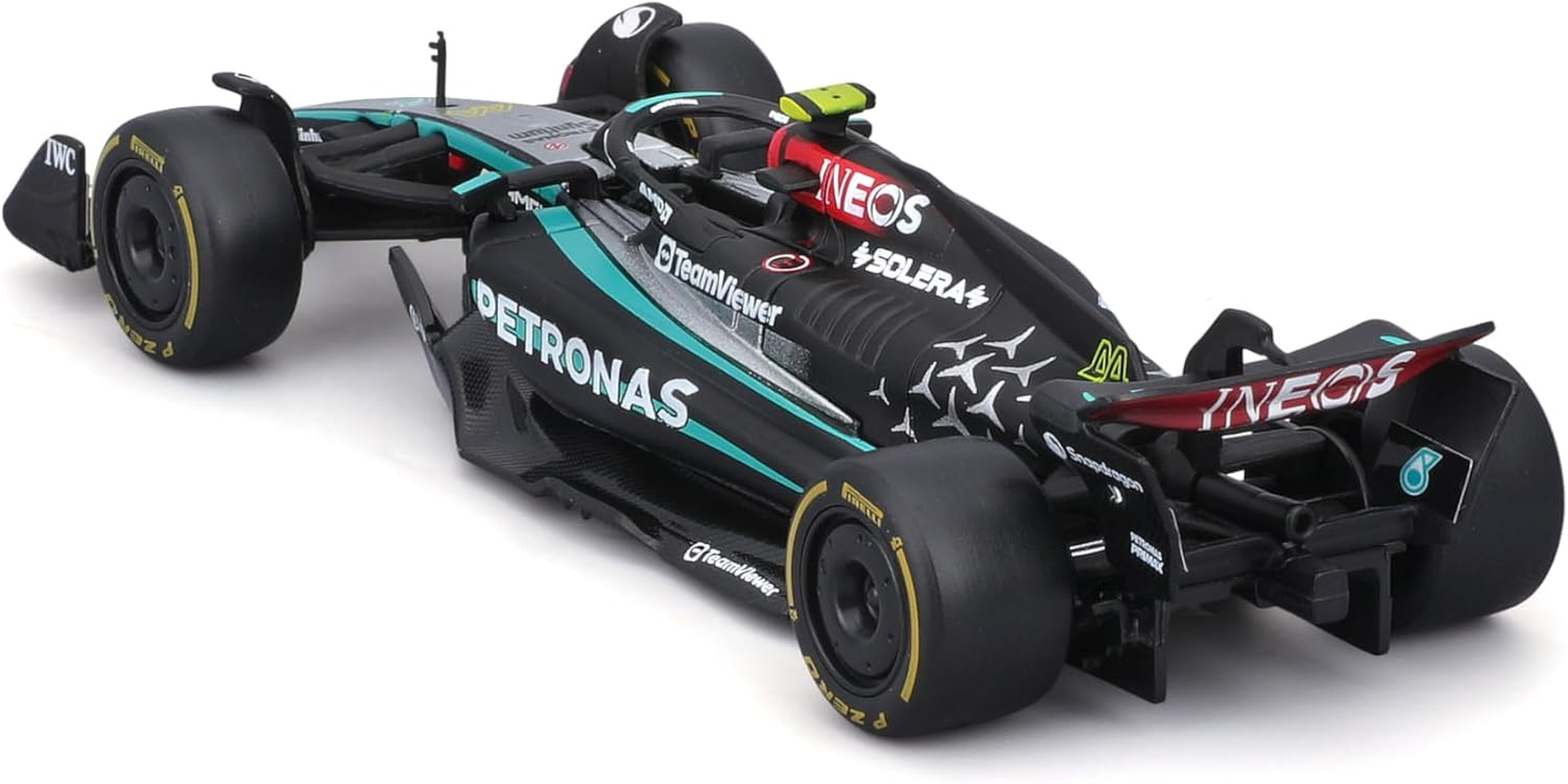 Burago BBURAGO- Mercedes-Amg F1 W15 E Performance (Hamilton) -1:43, Colour Black, Grey, 18-38208 (#44) image number 3