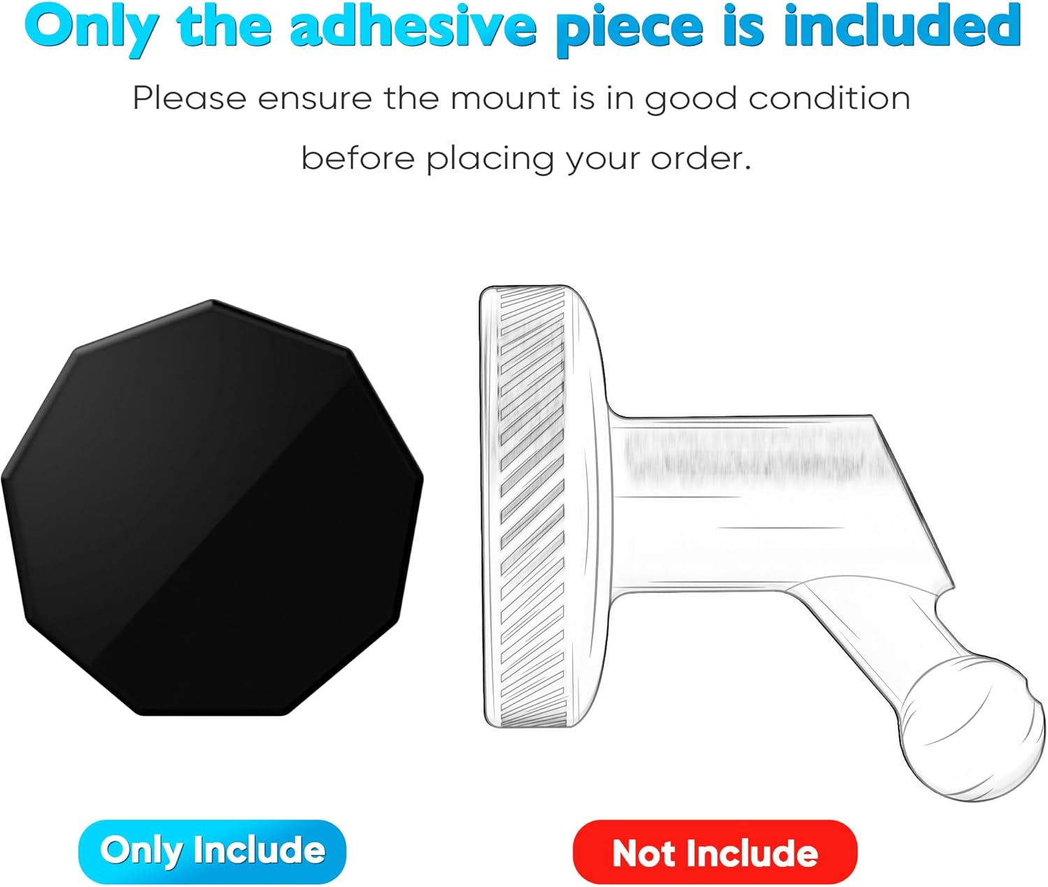 2 Pack Adhesive Magnet Replacement for Garmin Dash Cam Mount&ndash; Sticky Windshield Pad for Garmin Low-Profile Magnetic, No Mount Included image number 1