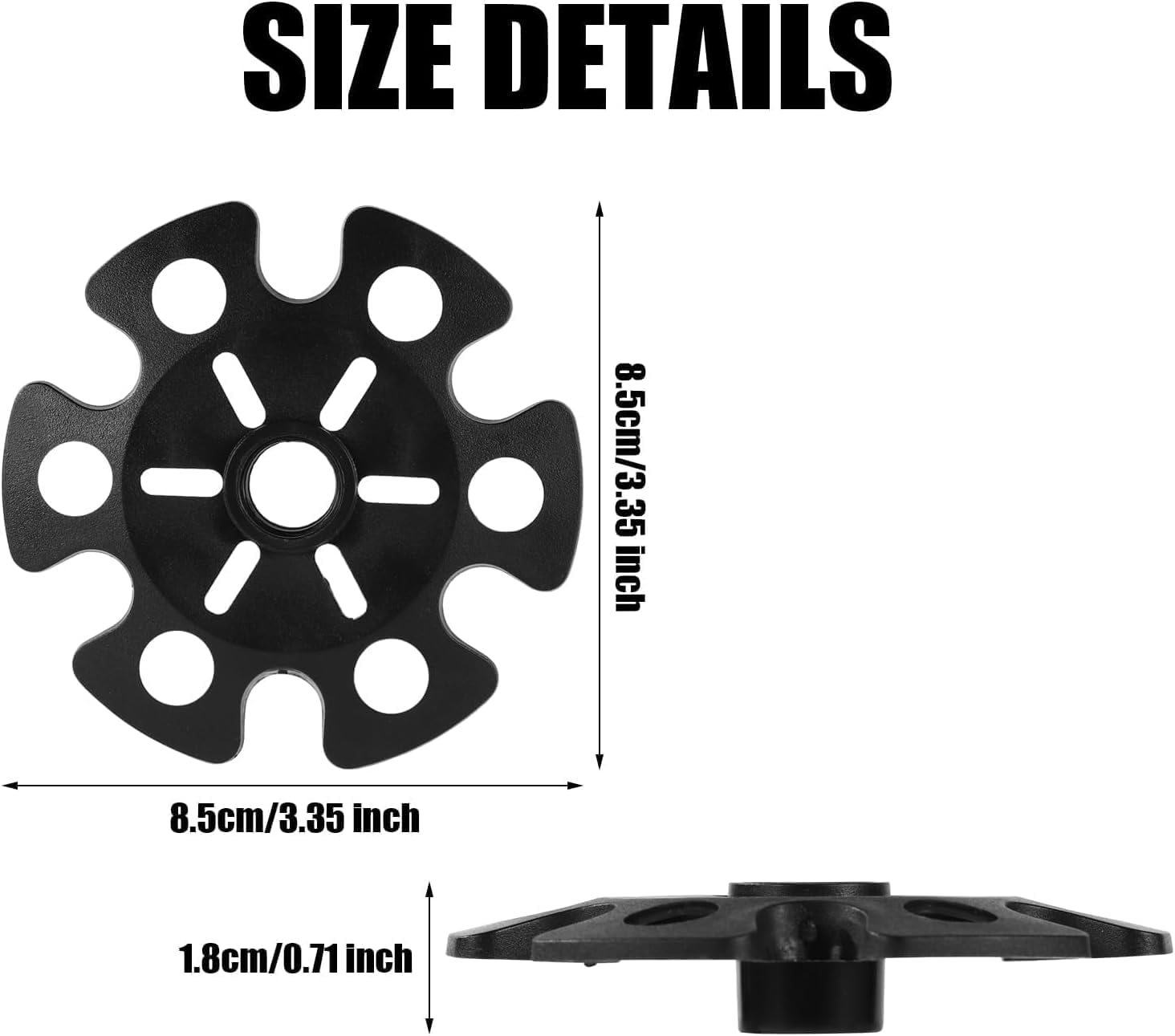 HKYLRAT 6Pcs Ski Pole Baskets Replacement, Snow Baskets for Trekking Poles Walking Stick Tips Trekking Pole Basket Ski Supplies Accessories for Hiking Trekking Walking Poles Outdoor Winter Activities image number 1