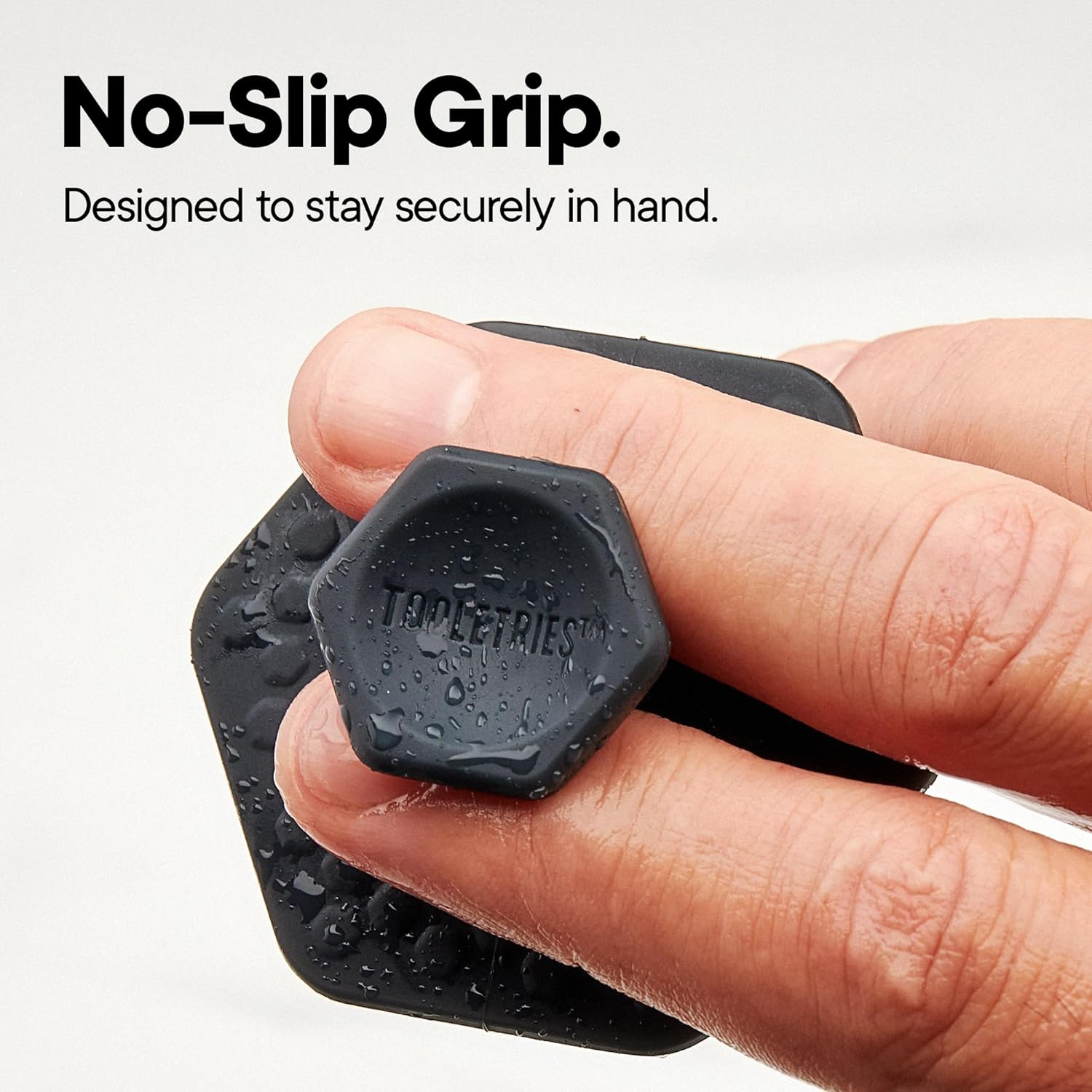 TOOLETRIES Silicone Face Scrubber - Gentle Exfoliator Pad & Massager - Removes Dead & Dry Skin Invigorating Addition to Grooming Routine - Soft-Touch Shower & Bathroom Accessory - Charcoal image number 3