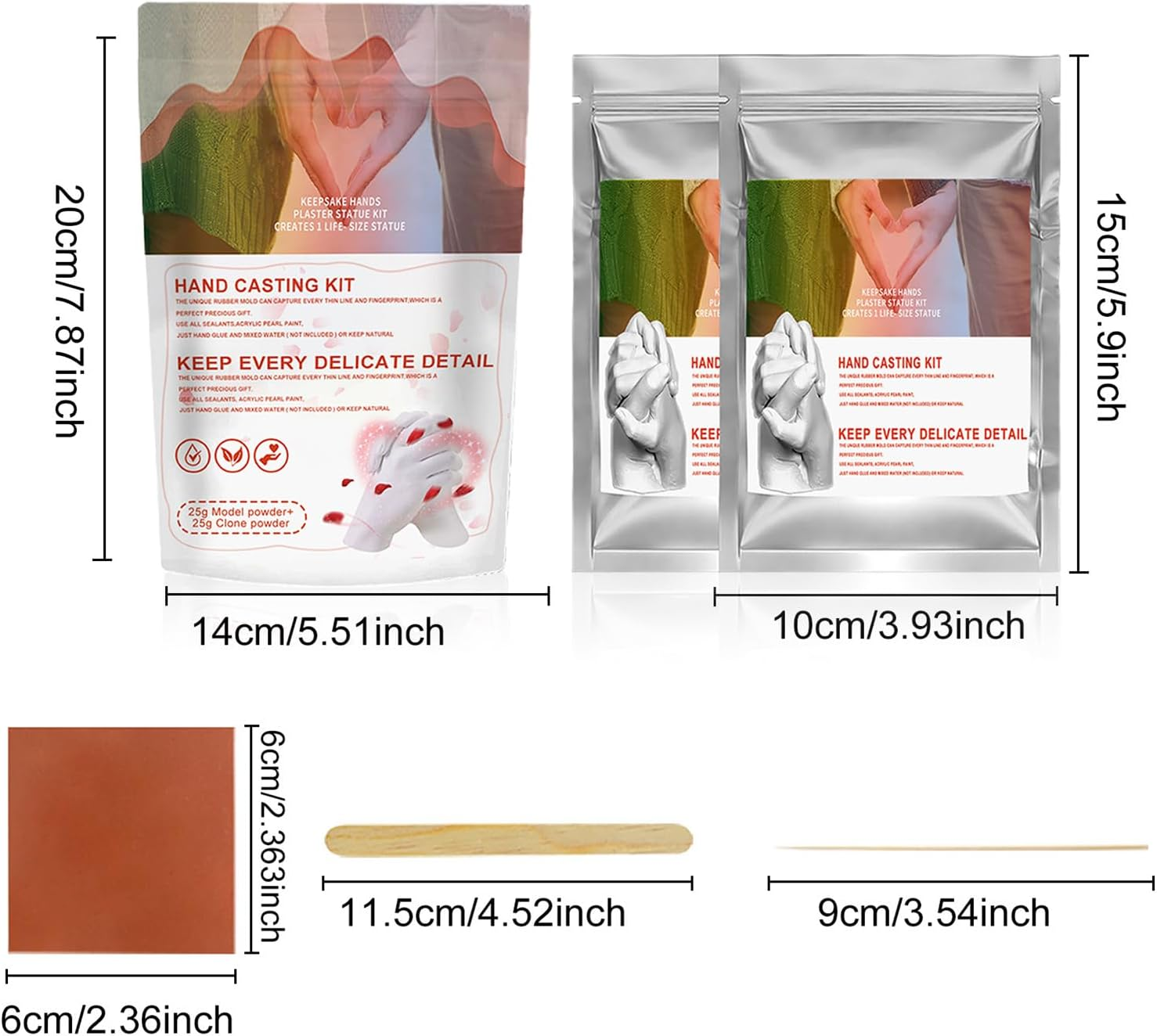 Hand Casting Mold Powder ? Premium Hand Moulding Kit Refill for Couples, Families, Kids | Hand Sculpture Making for Keepsake, Art Craft, Gift, Home Decoration image number 6