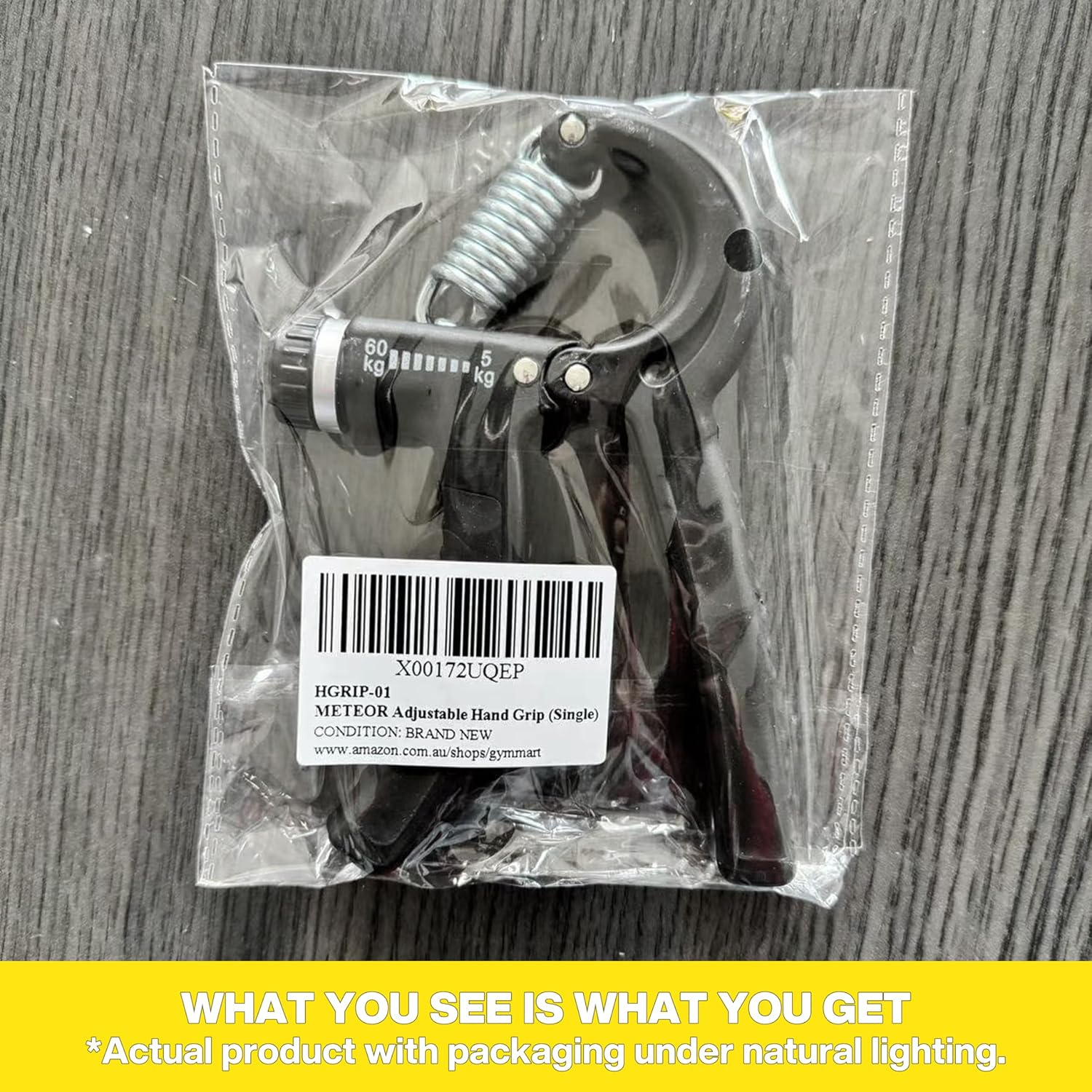 METEOR Hand Grip Strengtheners, Adjustable Gripster Trainer Set for Enhanced Grip Strength, Forearm Training, and Finger Flexibility (Black-Adjustable Grip Strenghtener) image number 1