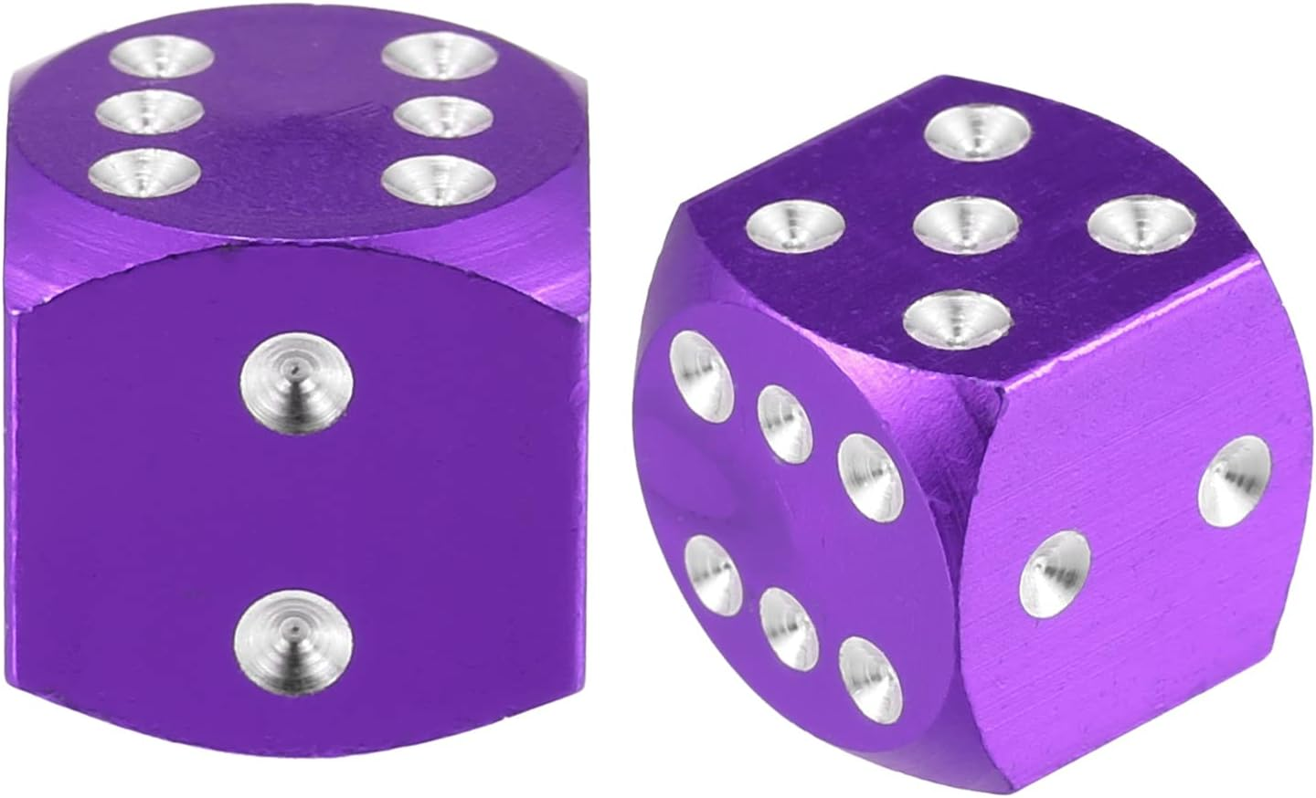 X AUTOHAUX 4Pcs Aluminium Alloy Purple Tire Valve Caps Wheel Valve Covers Dustproof for Car Truck