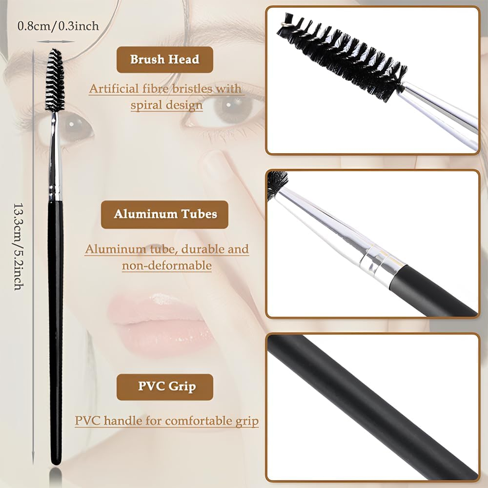 Eyelash Brush - Pack of 3 Eyebrow Brush, Eyebrow Brush, Eyelash Comb, Eyebrow Comb for Modifying Eyebrows and Eyelashes, Multifunctional Makeup Tools image number 2