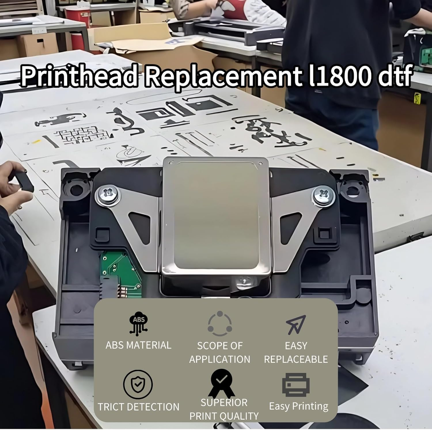 Eosnow Printhead Replacement L1800 Dtf Printhead Safe Easy to Replace Print Head for L801,Long Service Life for L850 Printer Head Replacement Parts,For L805 L850 Printer Ink, Toner & Ribbons image number 4