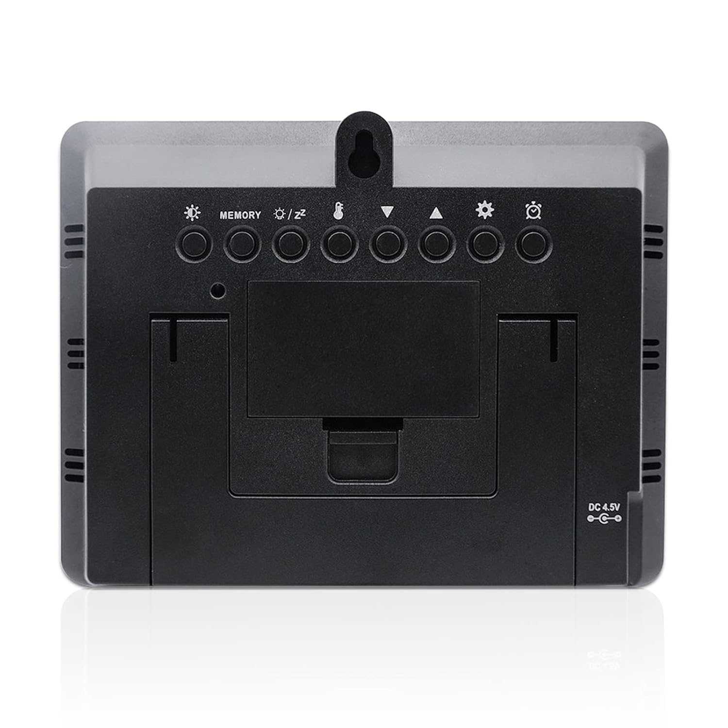 Indoor Outdoor Thermometer Wireless, Weather Station with Atomic Clock,Usb197Ft（60M） High Precision Temperature Humidity Meter, HD Color Display Weather Thermometer with Barometer Black & White