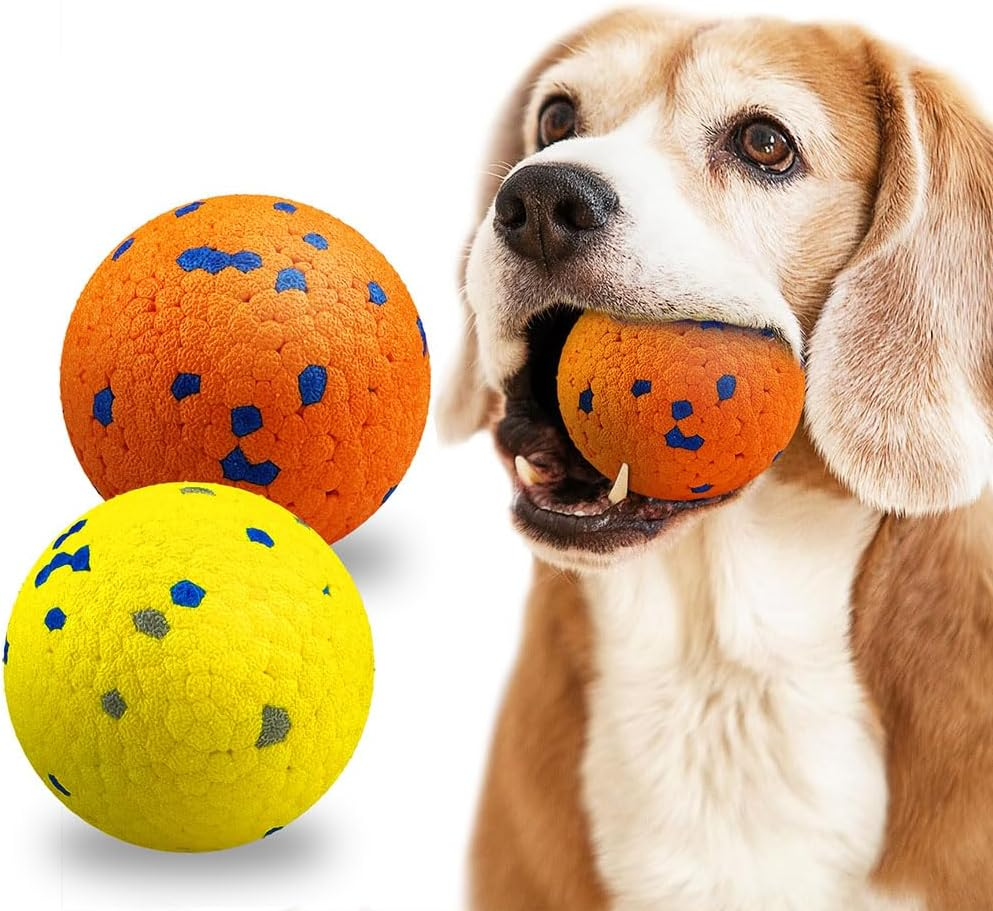 2 Pack Dog Balls, Indestructible Tennis Balls for Dogs, 6.5 Cm, Bouncy, Durable Toy Balls, Water Toy Fetch Balls image number 6