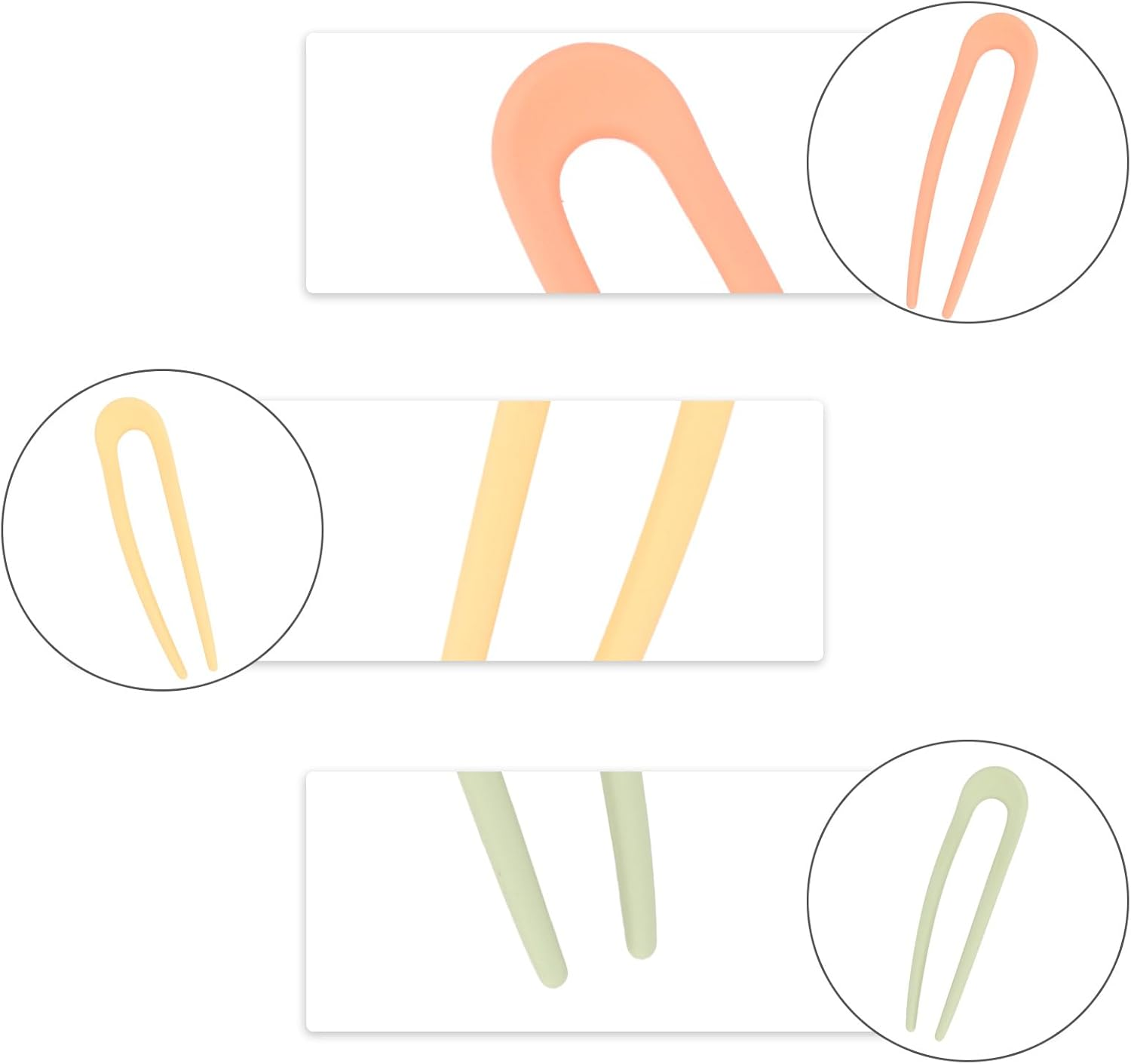 EXIPSAT Pack of 9 Colourful Hair Clips, U-Shape, Hair Pins, Hair Clips for Women with All Hairstyle Styles image number 4