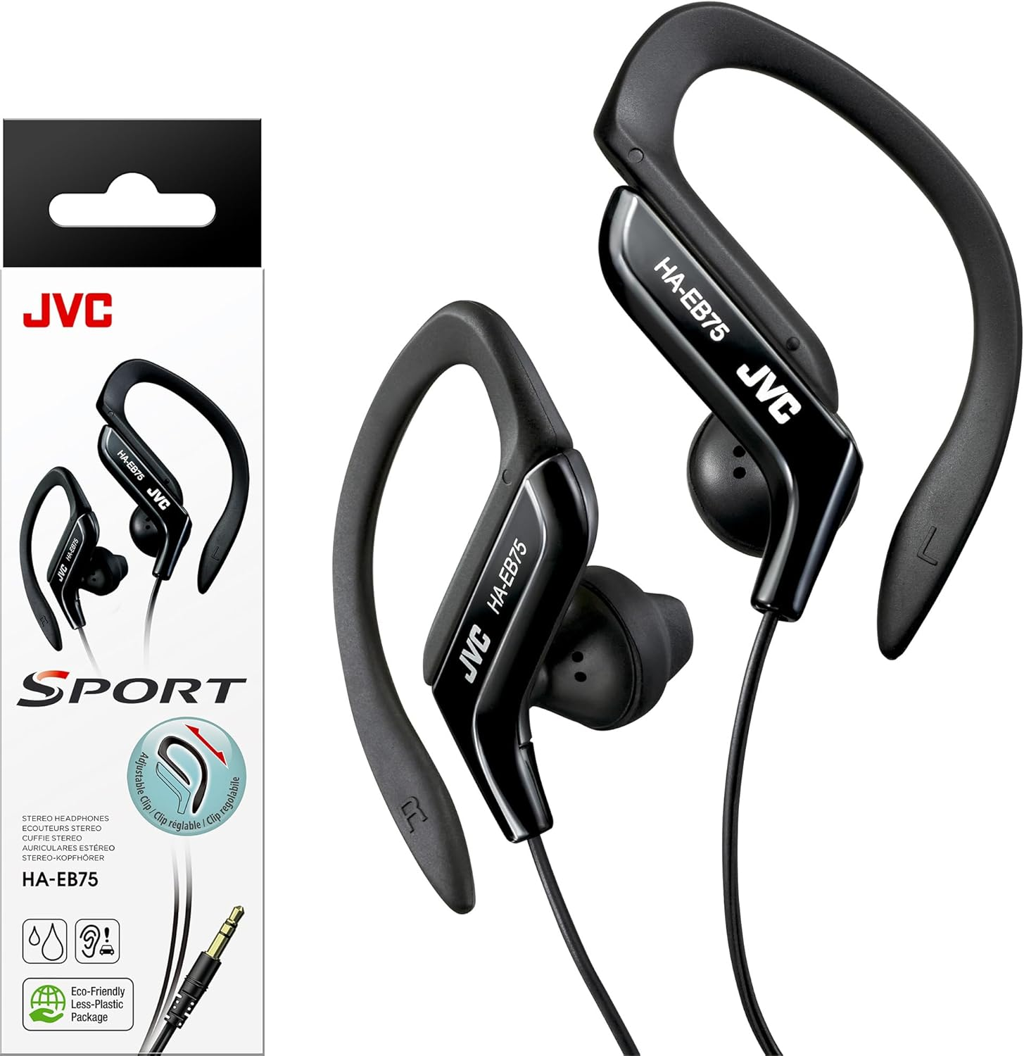 JVC HAEB75S Sports Clip Headphone (Silver)