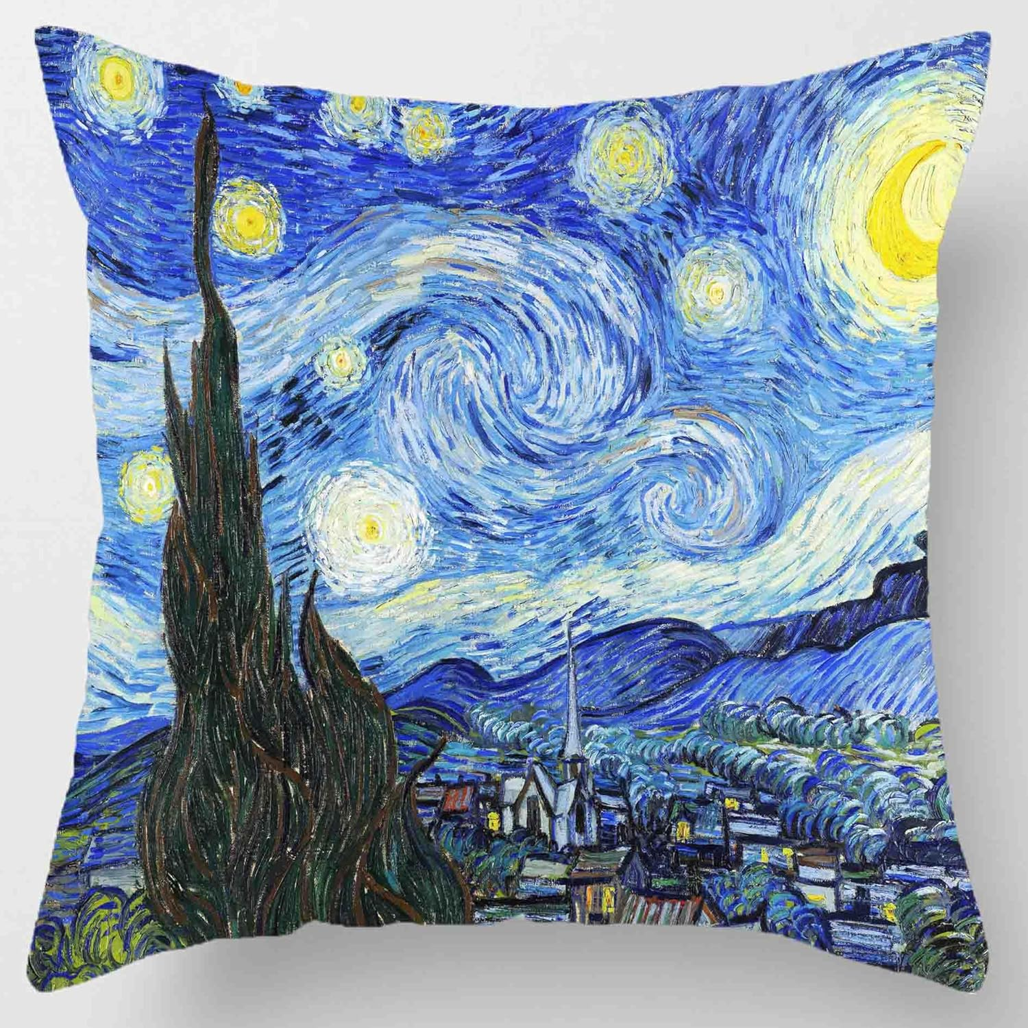 Compatible with Pattern Decorative Cushion Cover, the Classics Super Soft Pillowcase Home Soft & Comfortable 18X18 Inches (Double-Sided) (Starry Night)