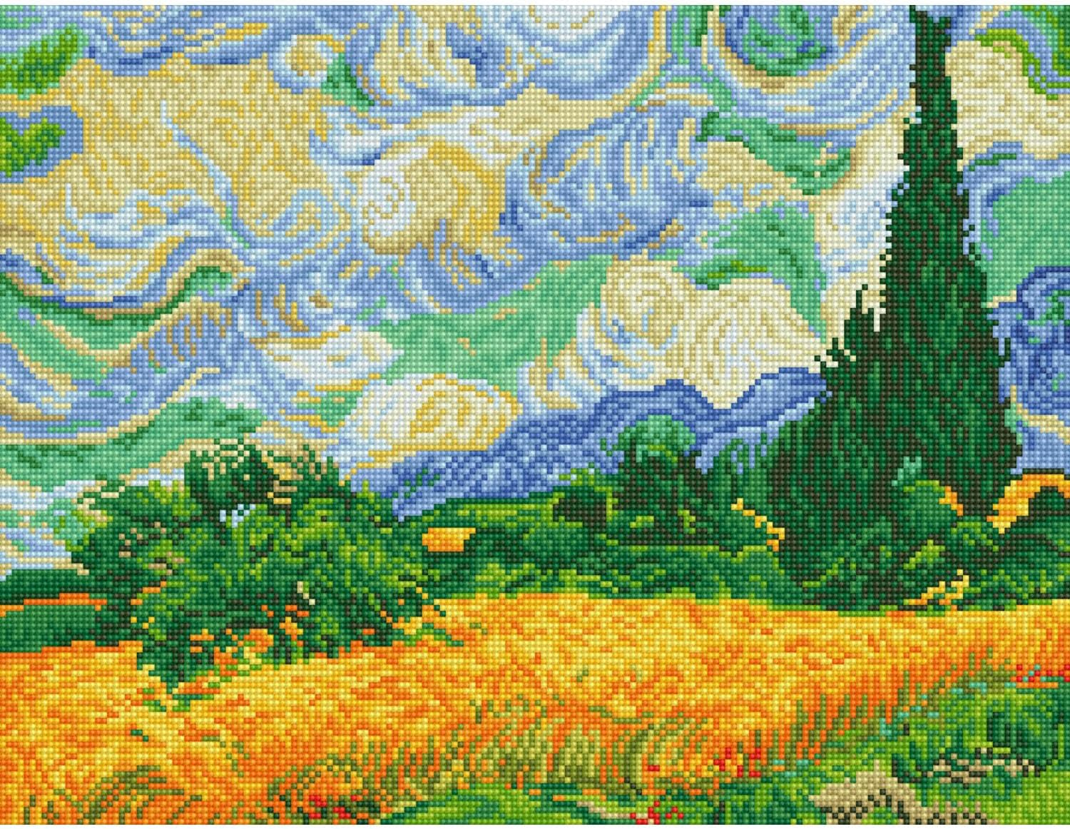 DIAMOND DOTZ DIAMOND DOTZ Wheat Fields (Van Gogh) - 50.8 X 39CM