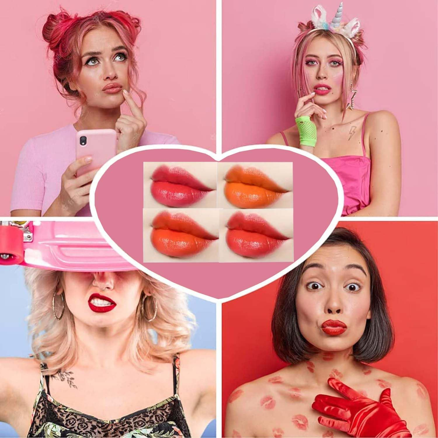Lyuxzad 3Pcs Tattoo Practice Lips - 3D Soft Silicone Makeup Lips with 10 Shapes for Permanent Microblading Training image number 4