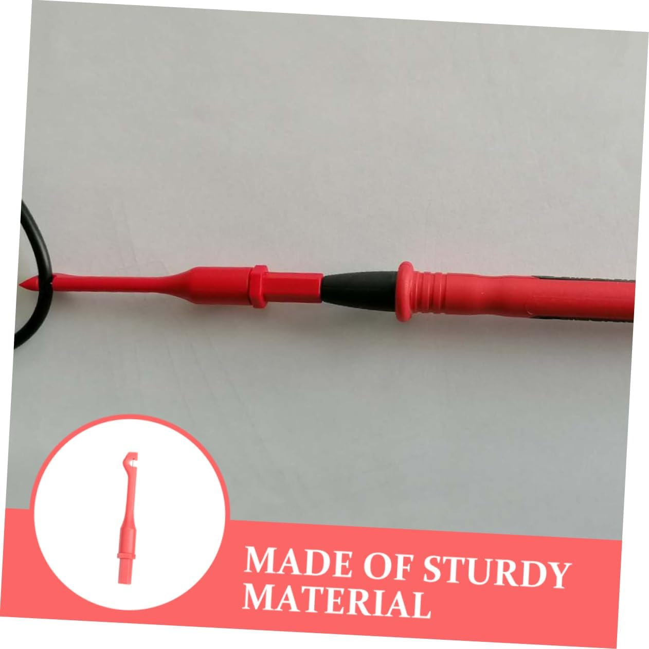 Homoyoyo Multimeter Probe Wire Piercing Testing Tool with Insulated Clip Red Circuit Test Probe for Automotive and Electrical Circuit Detection