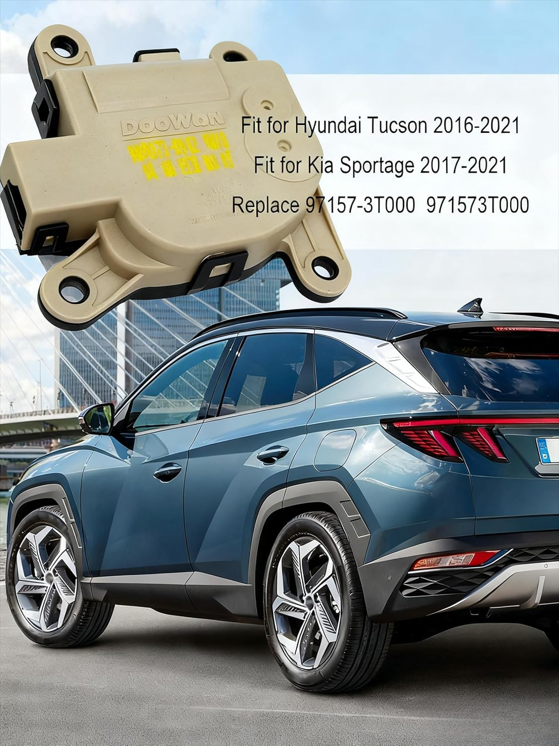 HVAC Air Intake Door Actuator Replace 97157-3T000 Fit for Hyundai Tucson 2016-2021, Palisade 2020-2022, Fit for Kia Sportage 2017-2021, K900 Quoris 2015-2017, Seltos 2021 image number 4