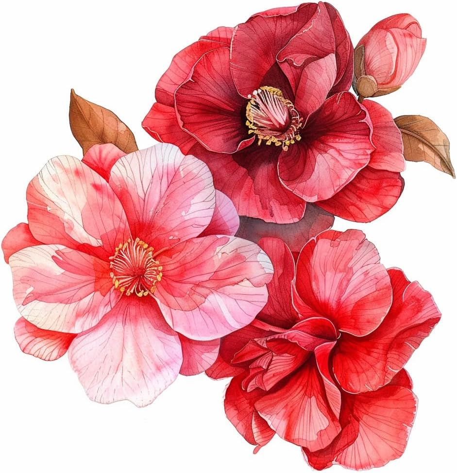 Watercolor Perennial Geranium Flower Car Vinyl Decal, Blue Floral Sticker for Bumper Side Mirror Window, Vehicle Decoration Decal, Lower (Blue) image number 2