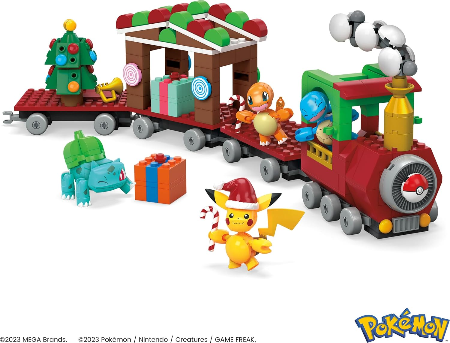 MEGA Pokemon Building Toys Set Holiday Train with 373 Pieces, 4 Articulated and Poseable Characters and Surprises, for Kids (Amazon Exclusive) image number 5