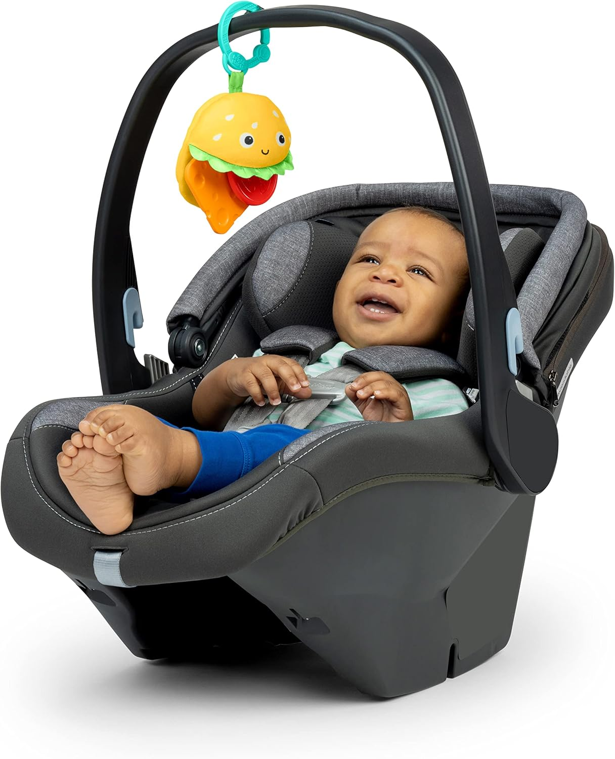 Bright Starts Say Cheeseburger on the Go Teether Activity and Stroller Toy, BPA Free, Unisex, 3 Months+ image number 2