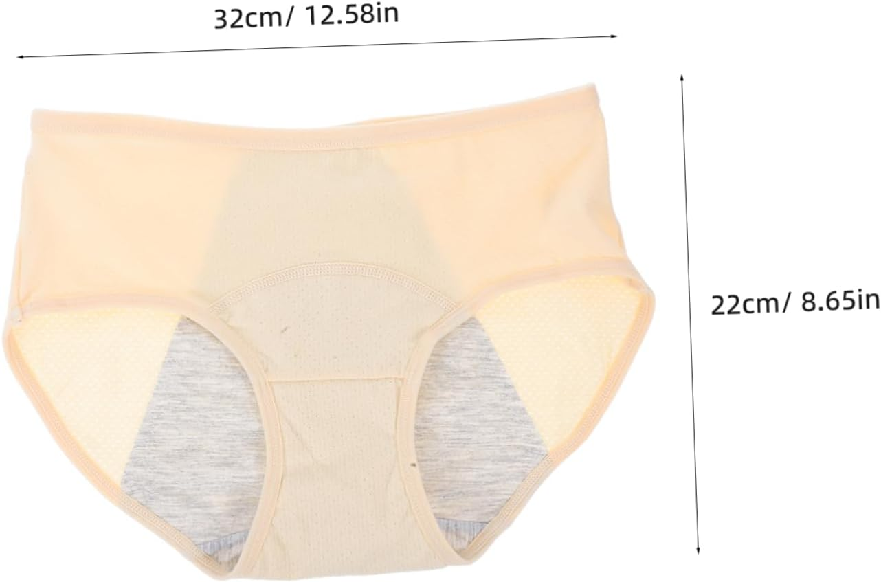 Leak Cotton Midwaist Panties for Women Comfortable Menstrual Protective Briefs Breathable Heavy Flow Underwear Suitable for Sensitive Skin Grey image number 6