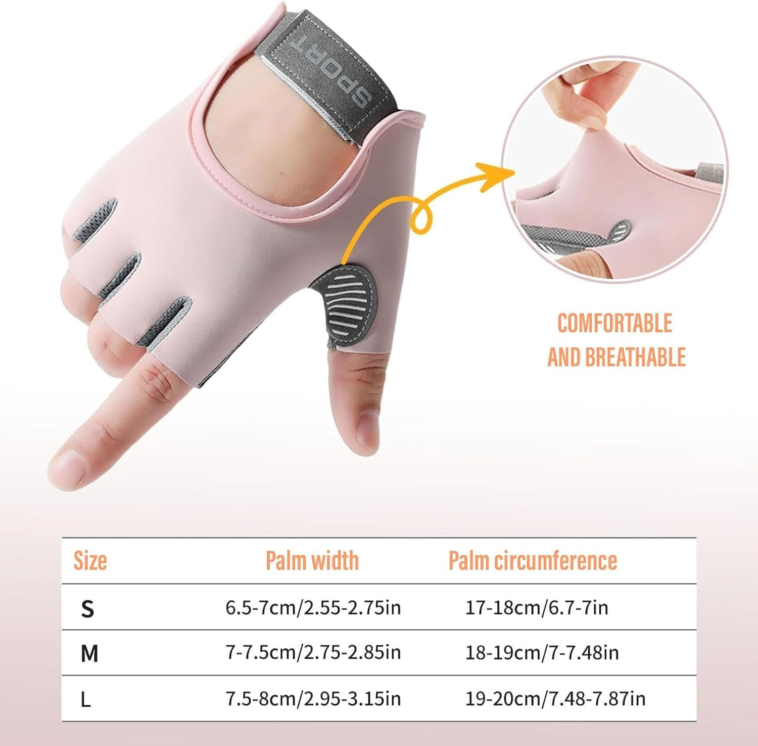 Liyquint Ventilated Gym Workout Gloves with Wrist Support for Women - Professional Weight Lifting Gloves for Gym Training, Fitness, Exercise, Hanging, Pull Ups image number 3