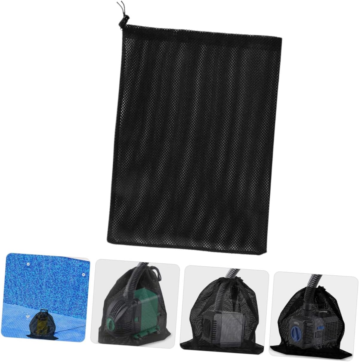 NUOBESTY Large Pump Filter Bag with Drawstring Fine Mesh for Outdoor and Aquarium Water Pump Protection to Large Aquatic Filter Mesh Bag for Precise Particle Filtration and Easy image number 3