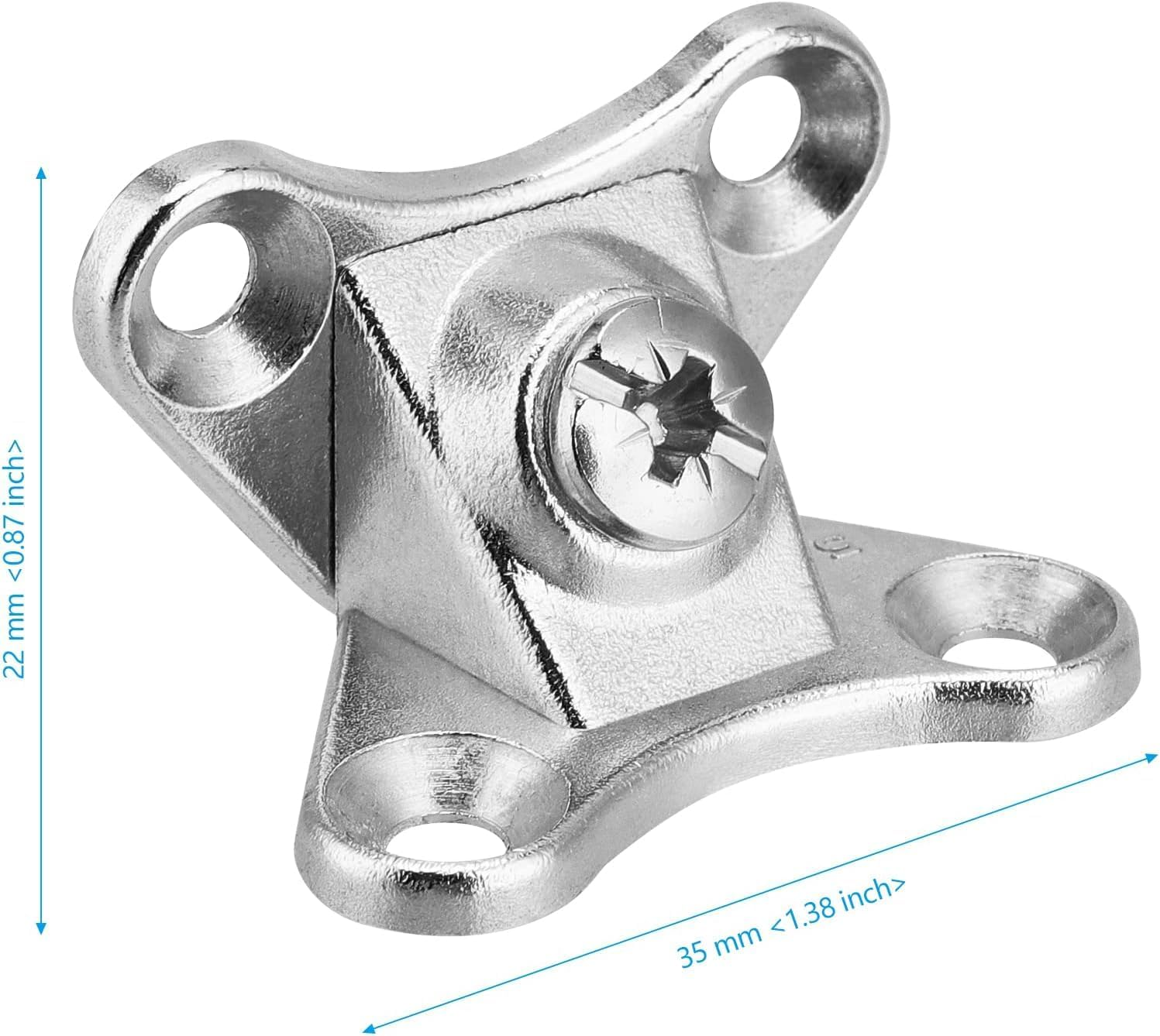 20 PCS Detachable Corner Brace, Butterfly Corner Code Bracket, Removable Corner Brace L Bracket Connector with Screws, Butterfly Shape Support Bracket for Wood, Furniture Leg, Frame, Silver image number 1