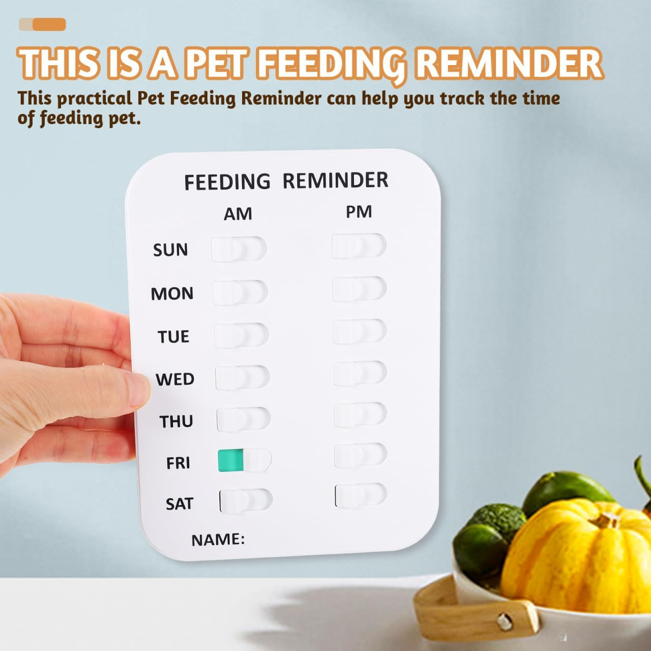 STOBOK 2Pcs Feeding Reminder Cat Feeding Chart Cat Feed Chart Dog Fed Sign Cat Necessities Dog Feeder Reminder Medication Reminder Tools Daily Indication Tool for Medicine and Food Tracking image number 5
