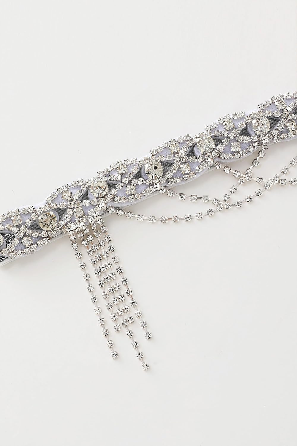 BABEYOND Flapper 1920S Gatsby Headband -20S Vintage Rhinestone Hair Accessories Wedding Prom Hair Chain Headpices for Women Silver