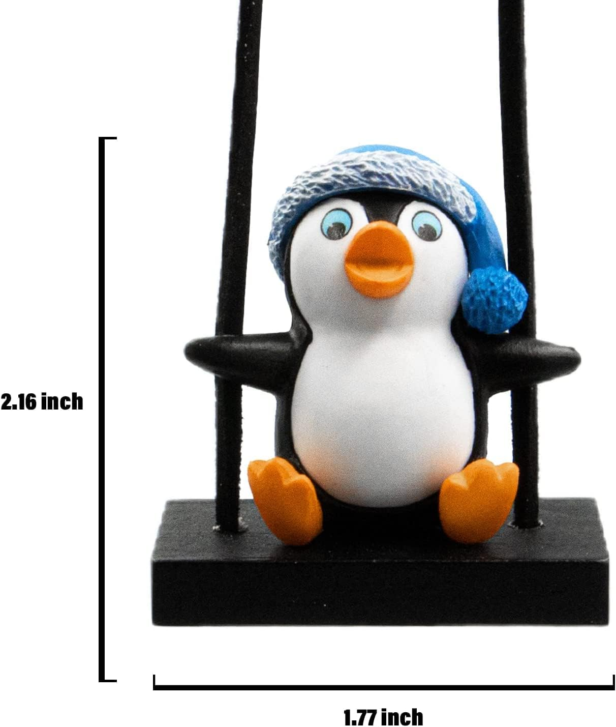 Cute Swinging Penguin Car Pendant Decoration - Mirror Hanging Decor image number 2