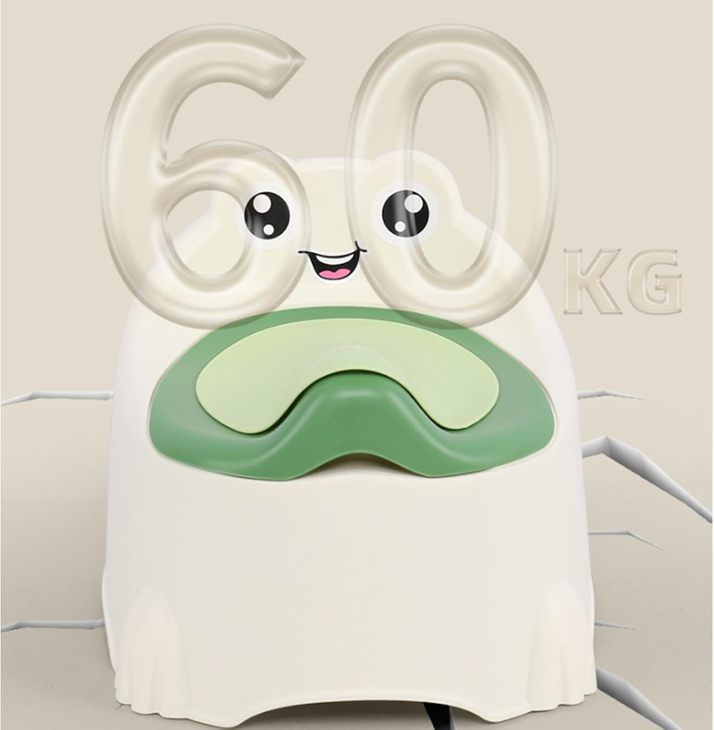 AKAMITAYI Toddler Toilet Training Potty,Baby Potty Chair Urinal Travel Easy to Clean Portable Adorable for 1-6 Years Old with Lid Potty Seat Animal Potty (Blue) image number 4