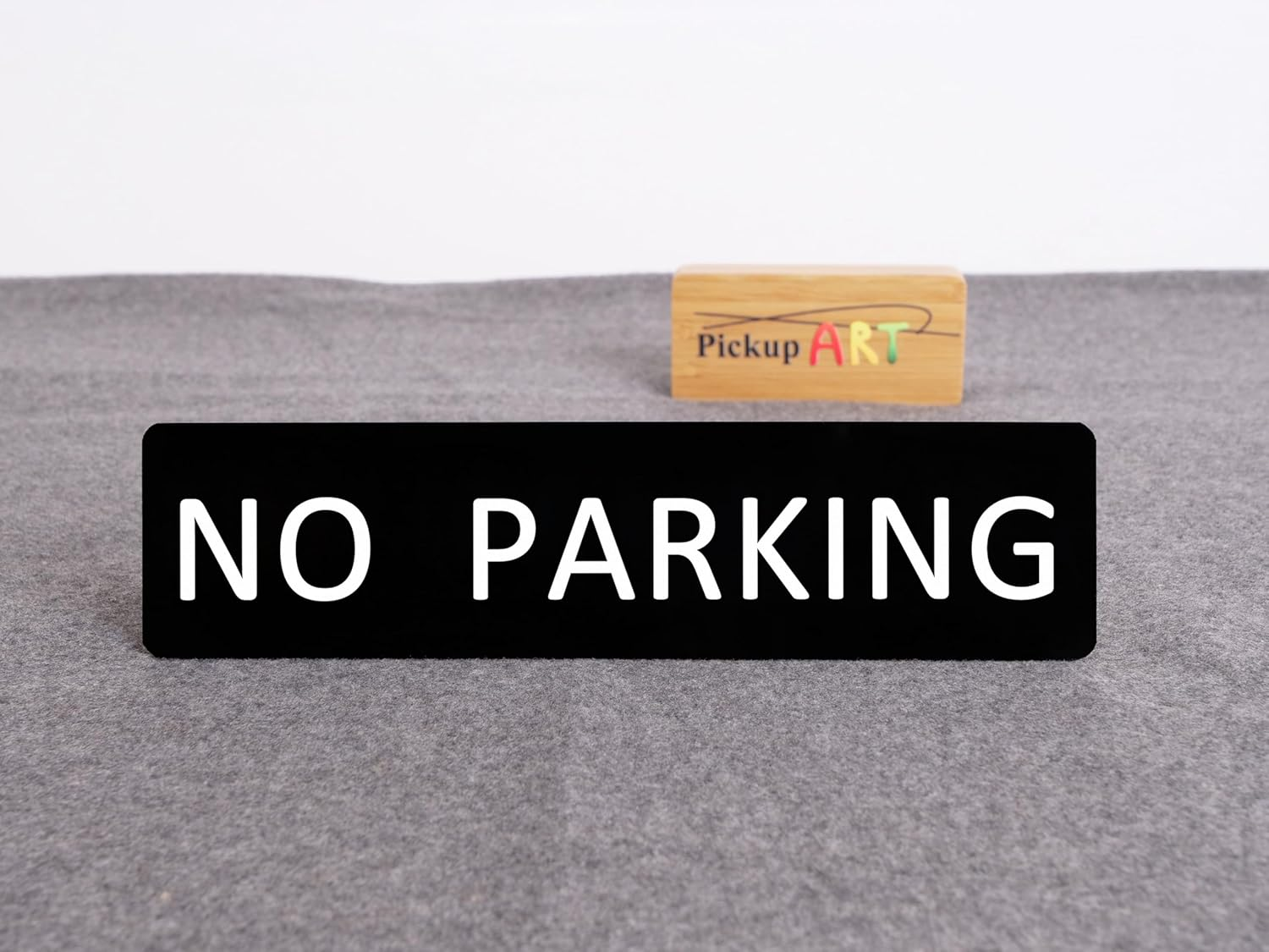 NO PARKING Sign Self Adhesive Plaque Decal Home Signs (Style 3, 50X200Mm)