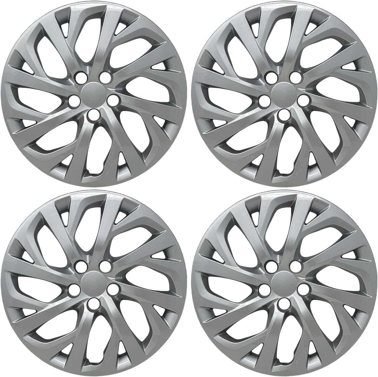 Hubstar Hubcap Replacement for Toyota Corolla 2016-2025, Premium Replica 16-In Wheel Cover, Silver (Set of 4) image number 3