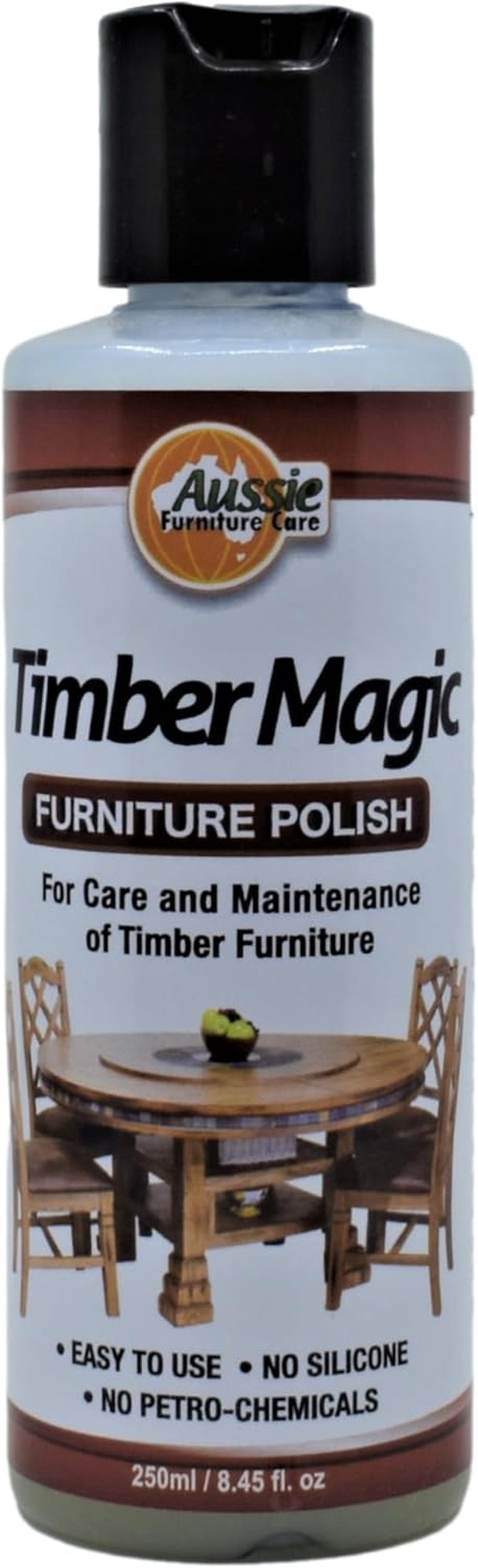 Aussie Furniture Care Timber Magic Liquid Beeswax Furniture Wax Furniture Polish 250Ml Polish Cleaner Protector for Wood & Veneer image number 1