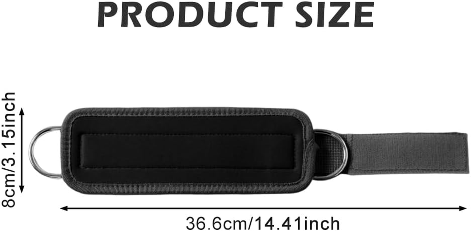 Ankle Straps, Ankle Resistance Bands Padded Straps, Adjustable Ankles Strap with D-Ring for Cable Machines, Glute Workouts, Lower Body Exercises Leg Extensions, Curls, and Hip Abductors image number 2