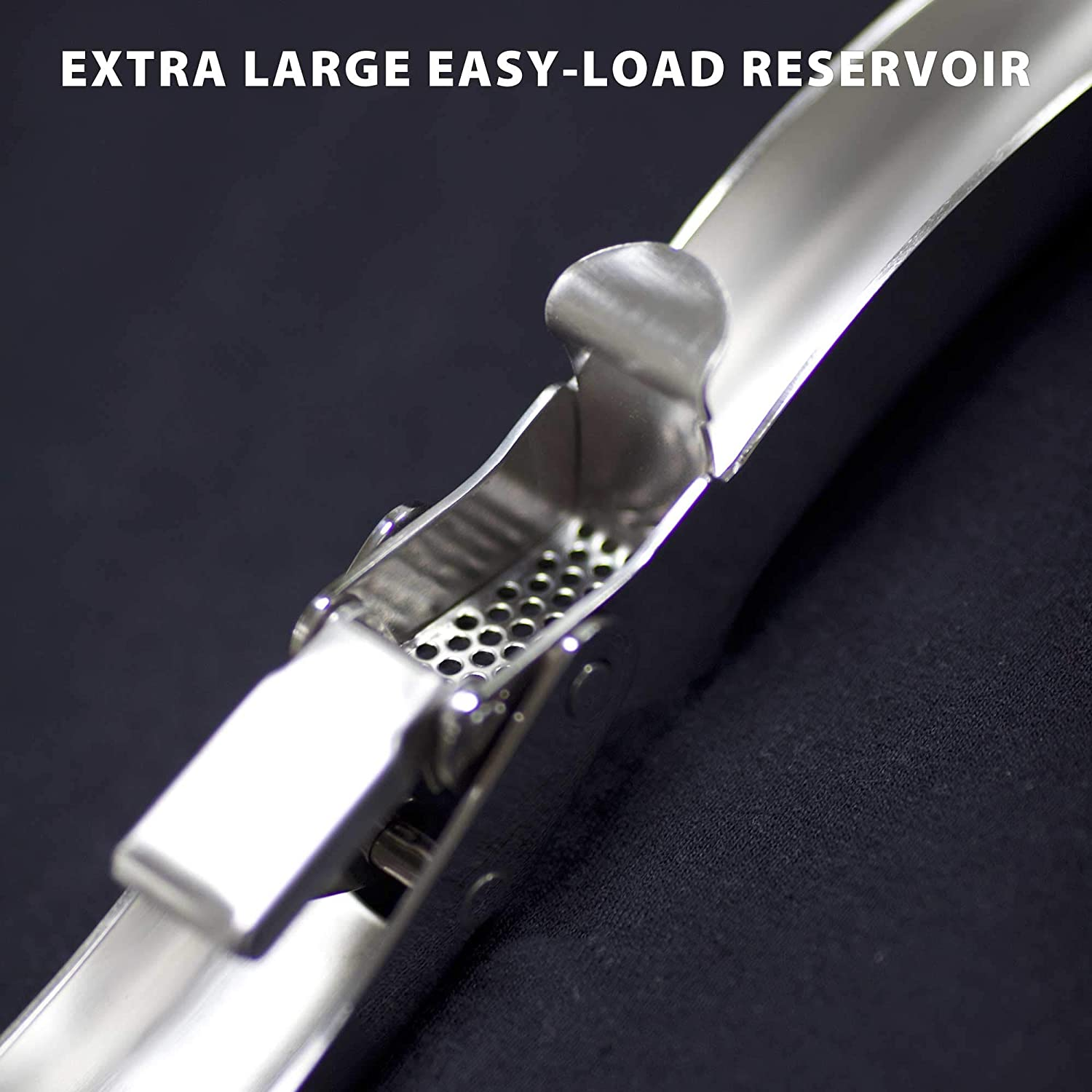 MANNKITCHEN Double Lever Assisted Garlic Press|Garlic Mincer&ndash; Built from Solid 304 Stainless Steel for Effortless Crushing and Durability image number 1