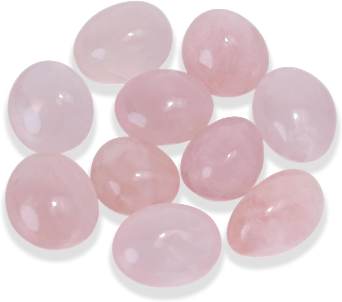 10 Packs of Brazilian Tumbled Polished Natural Rose Quartz Stones, Crystals and Healing Stones Quartz Bulk for Wicca, Reiki, Healing Energy, Chakra Stones, Witchcraft Supplies image number 5