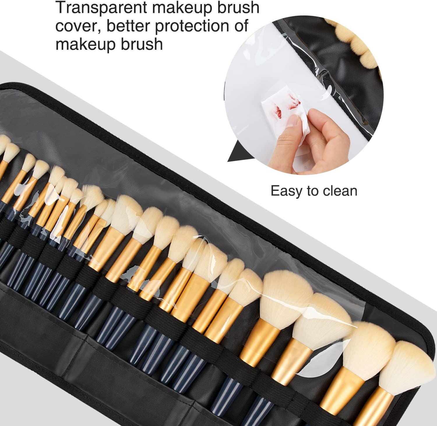 OCHEAL Makeup Brush Holders, Black Rhombus, Small(Pack of 1), Style-1 - Floral image number 5