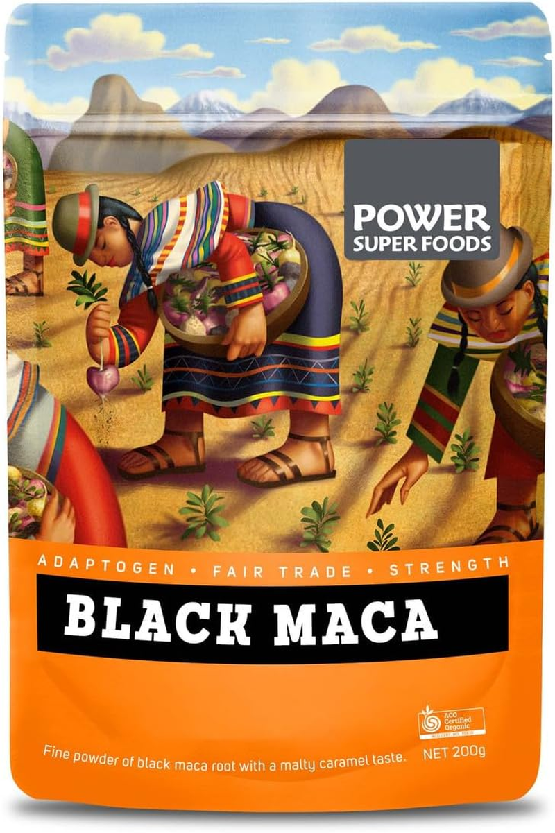Power Super Foods | Black Maca Powder Cert Org 250G | Unit