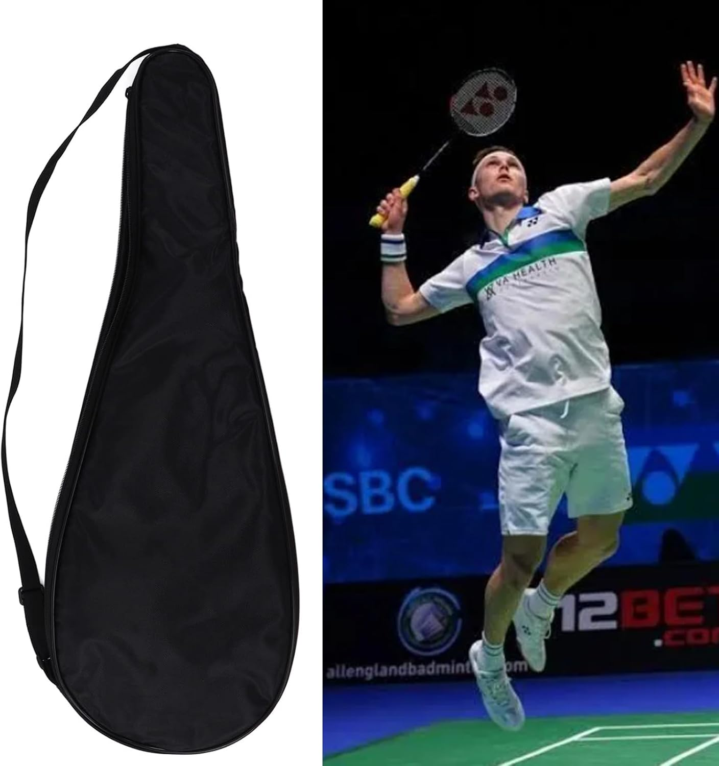Squash Racquet Cover Bag,Lightweight Squash Racquet Bag,Racket Carrying with Adjustable Shoulder Strap for Tennis, Badminton image number 1